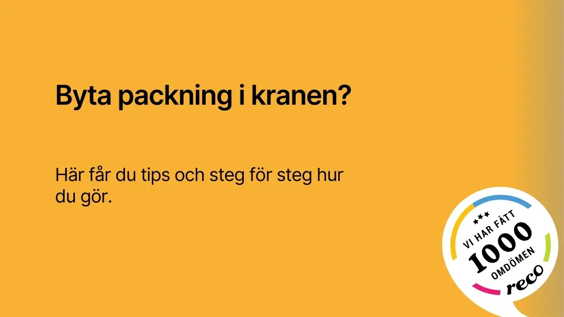 Byta packning i kranen