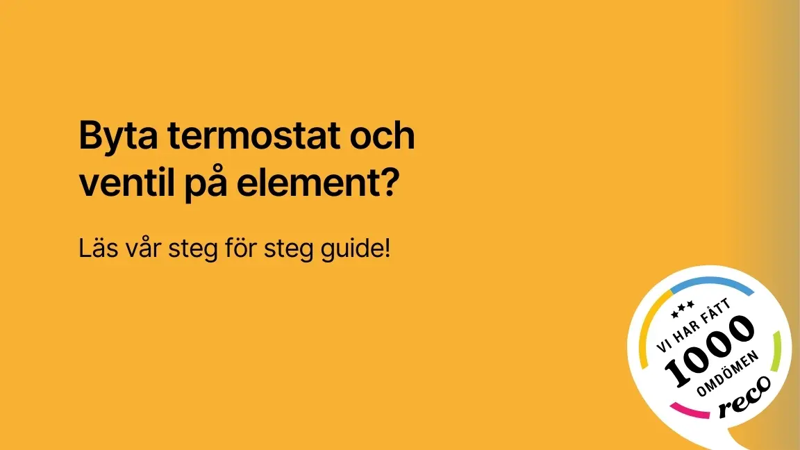 Byta termostat och ventil pa element