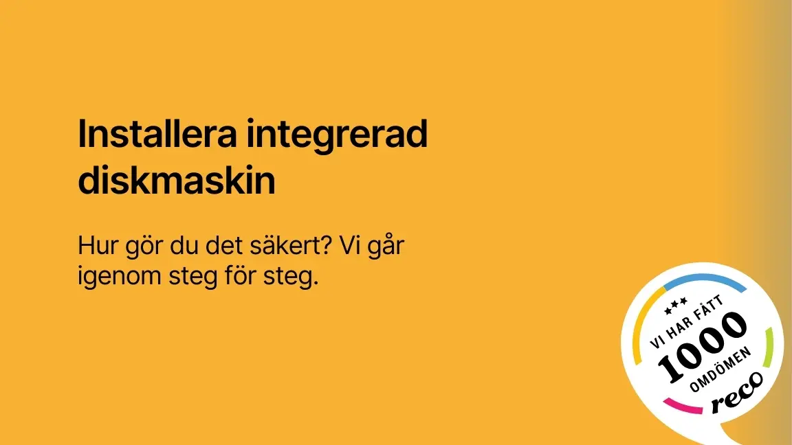 Installera integrerad diskmaskin