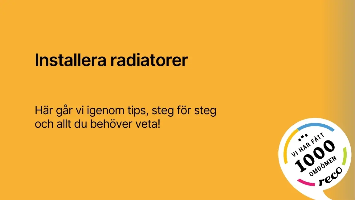 Installera radiatorer