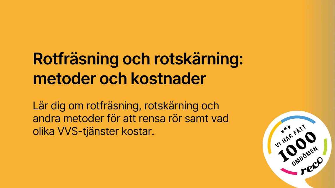 Rotfrasning och rotskarning metoder och kostnader