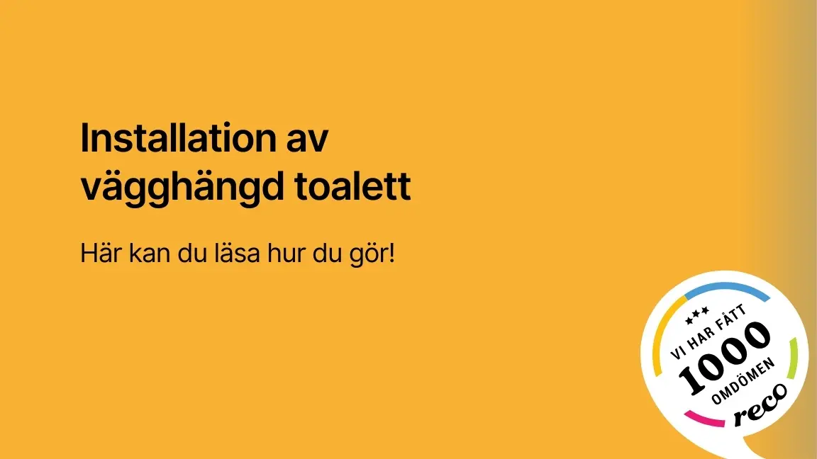 Installation av vagghangd toalett