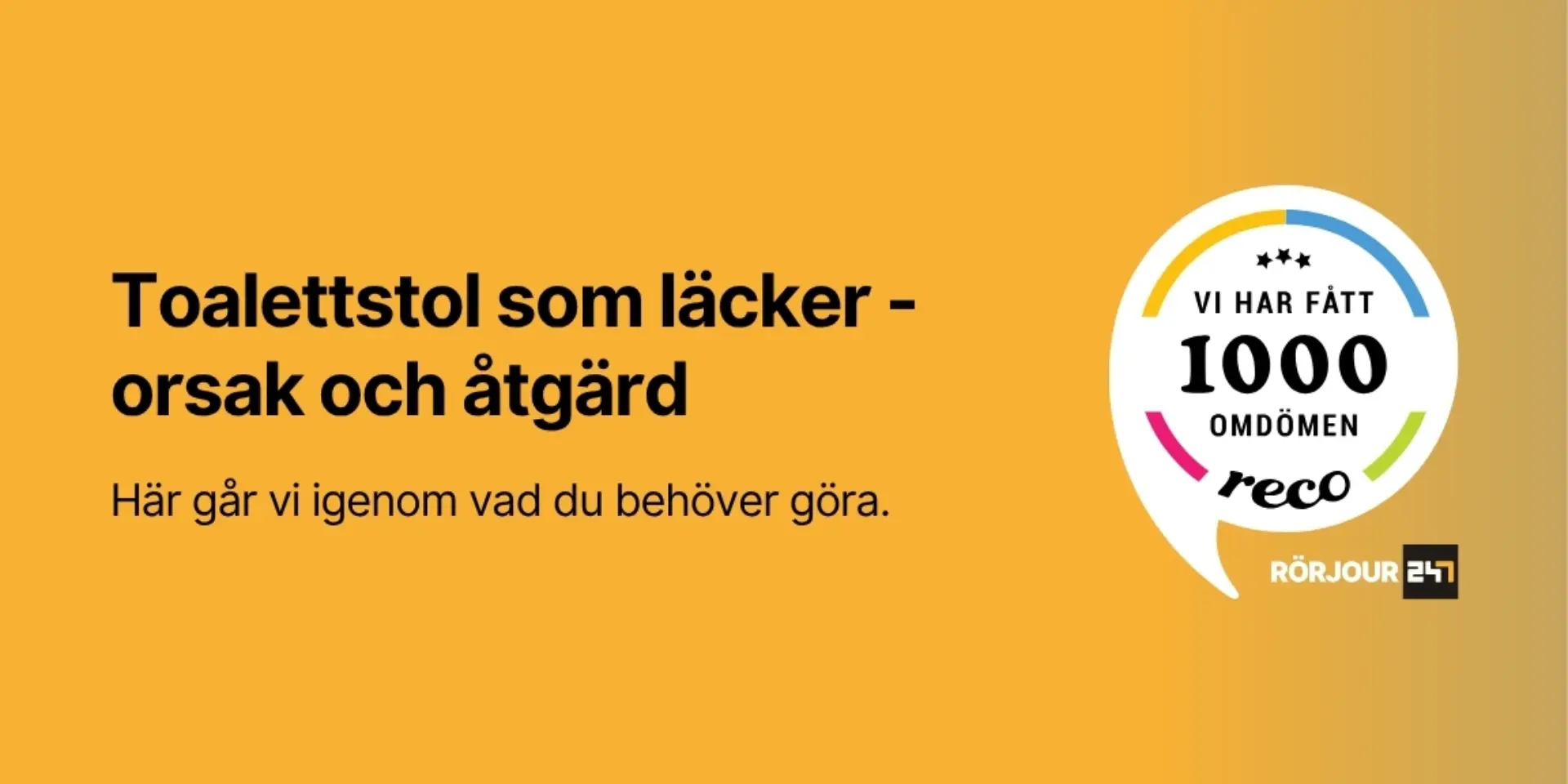 Toalettstol som lacker orsak och atgard