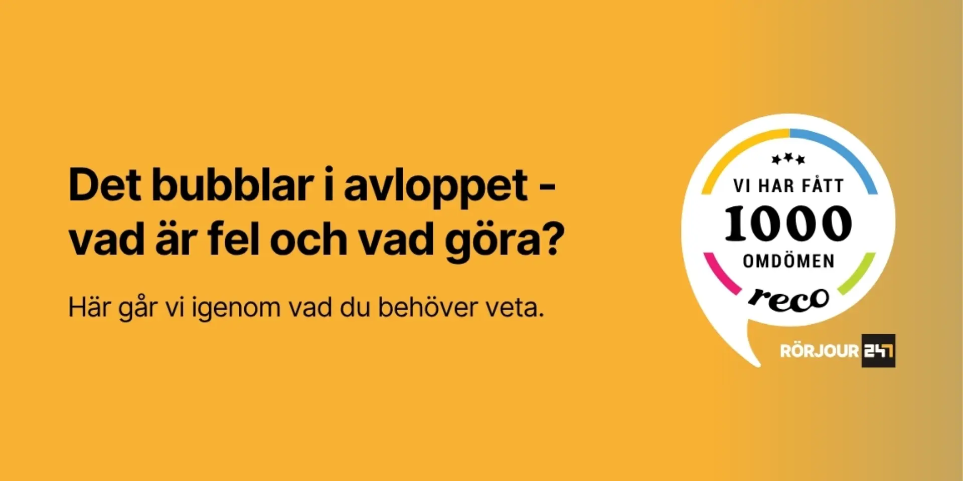 Det bubblar i avloppet vad ar fel och vad gora