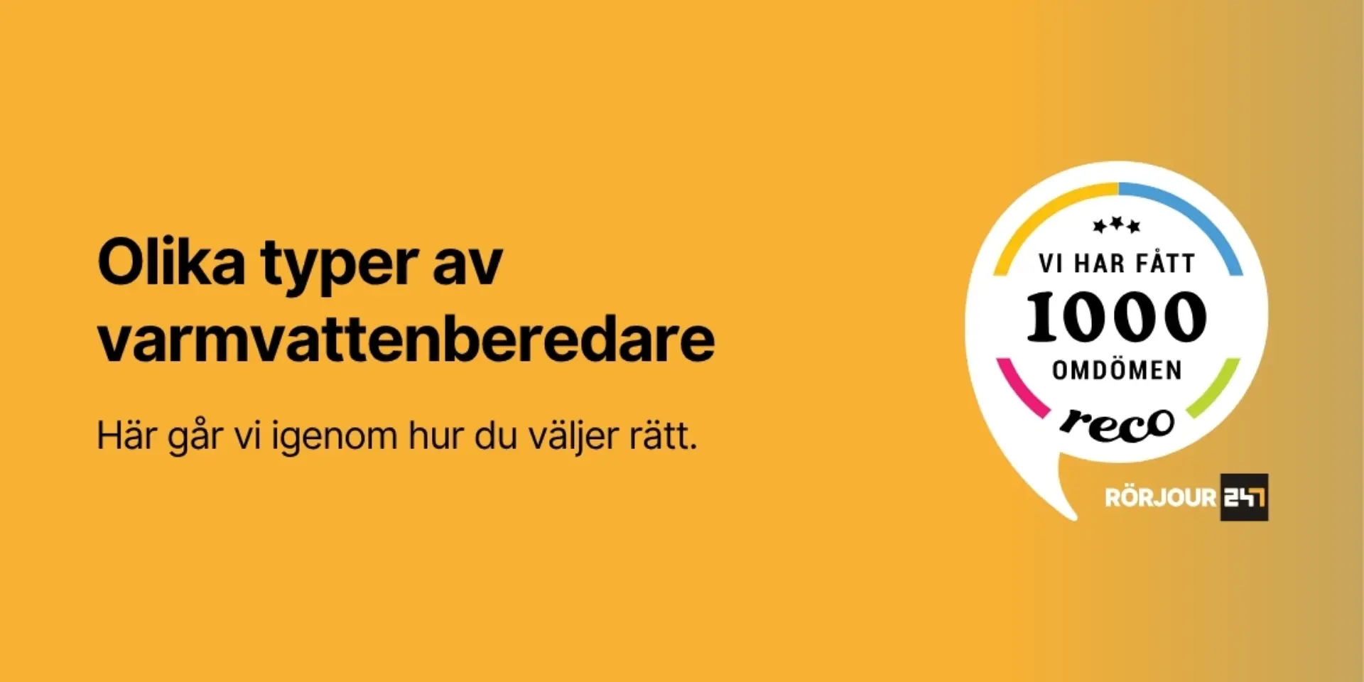 Olika typer av varmvattenberedare