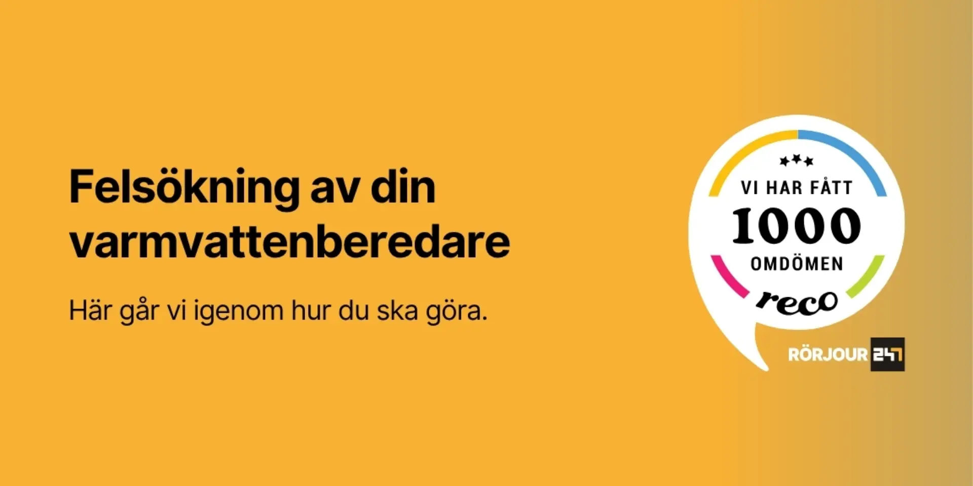 Felsokning av din varmvattenberedare