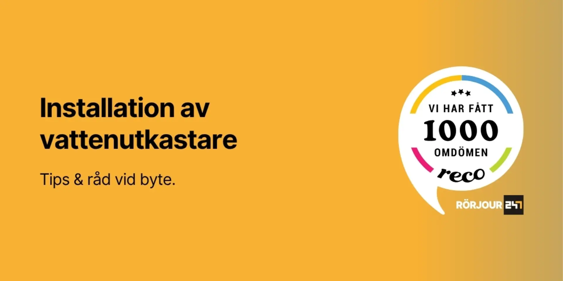 Installation av vattenutkastare