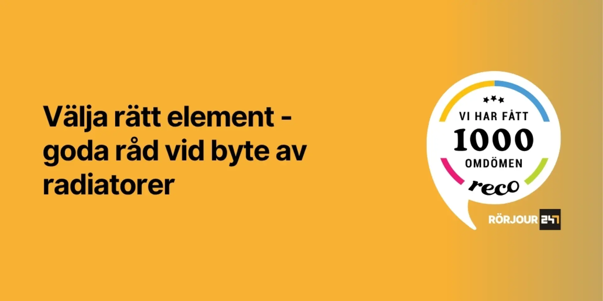 Valja ratt element goda rad vid byte av radiatorer