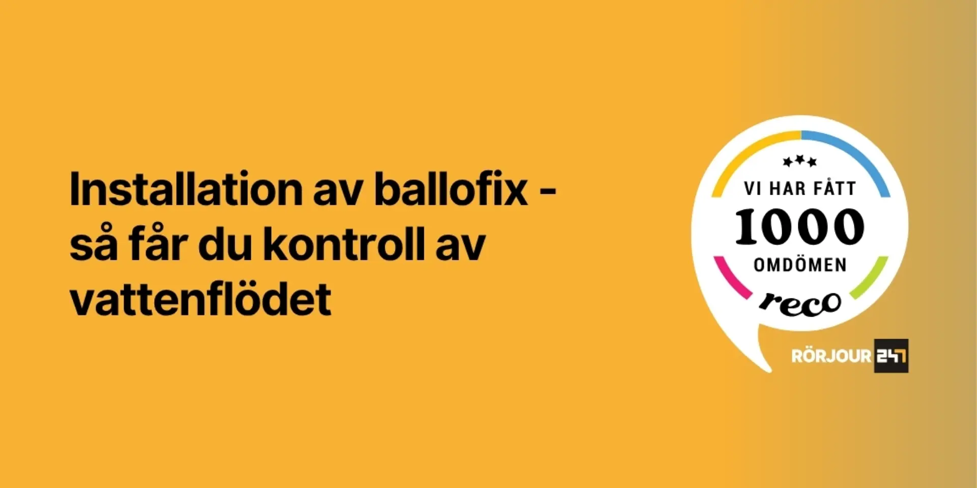 Installation av ballofix sa far du kontroll av vattenflodet