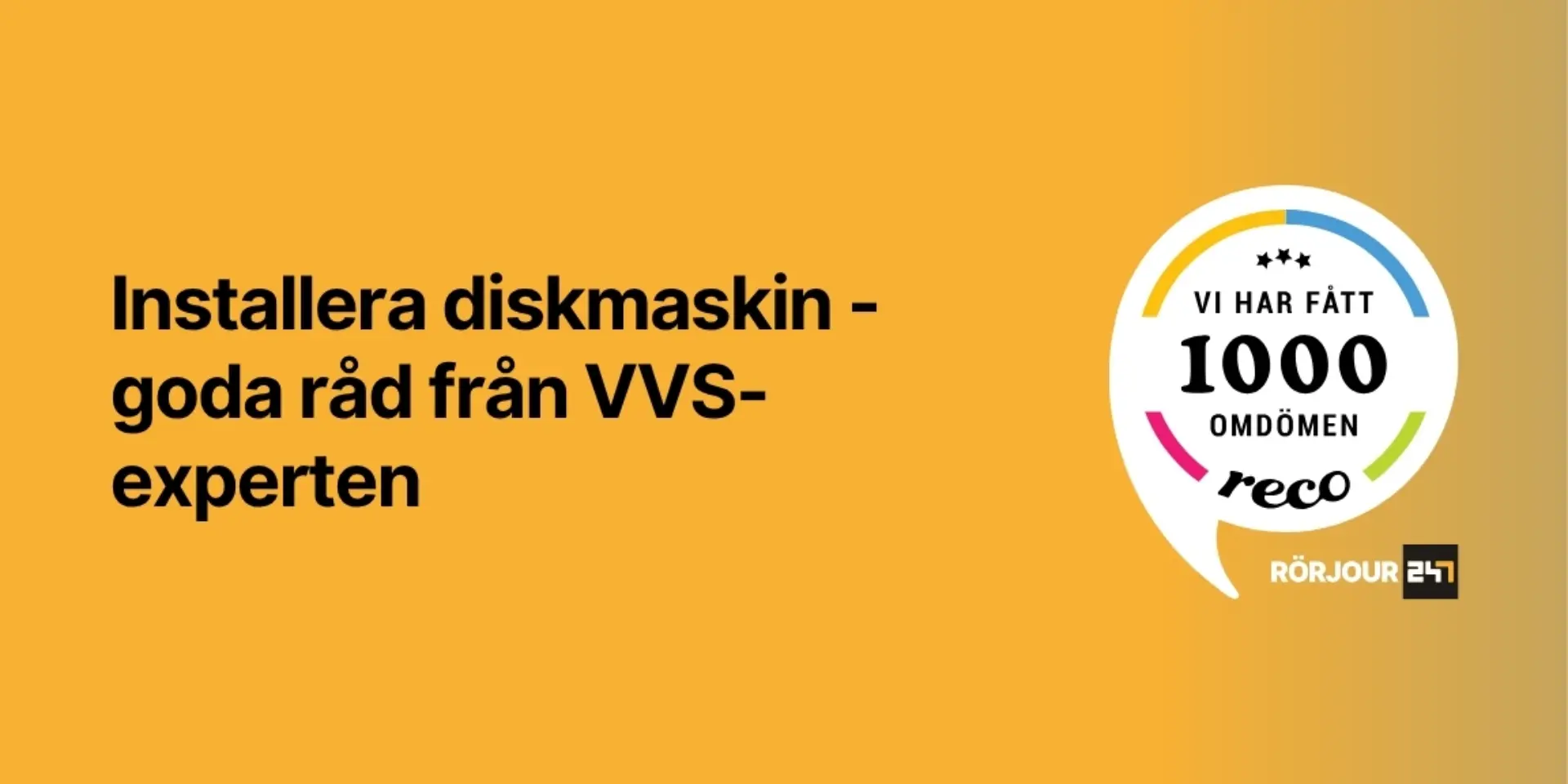 Installera diskmaskin goda rad fran VVS experten