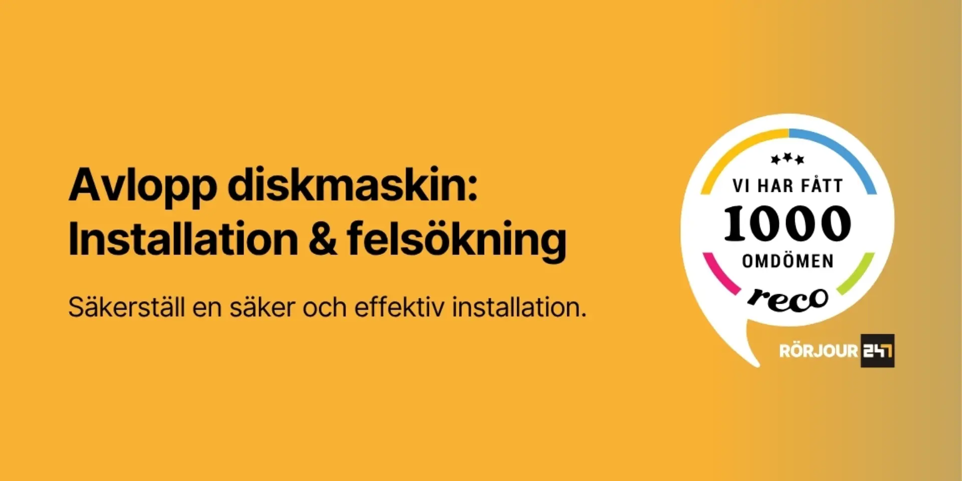 Avlopp diskmaskin Installation och felsokning
