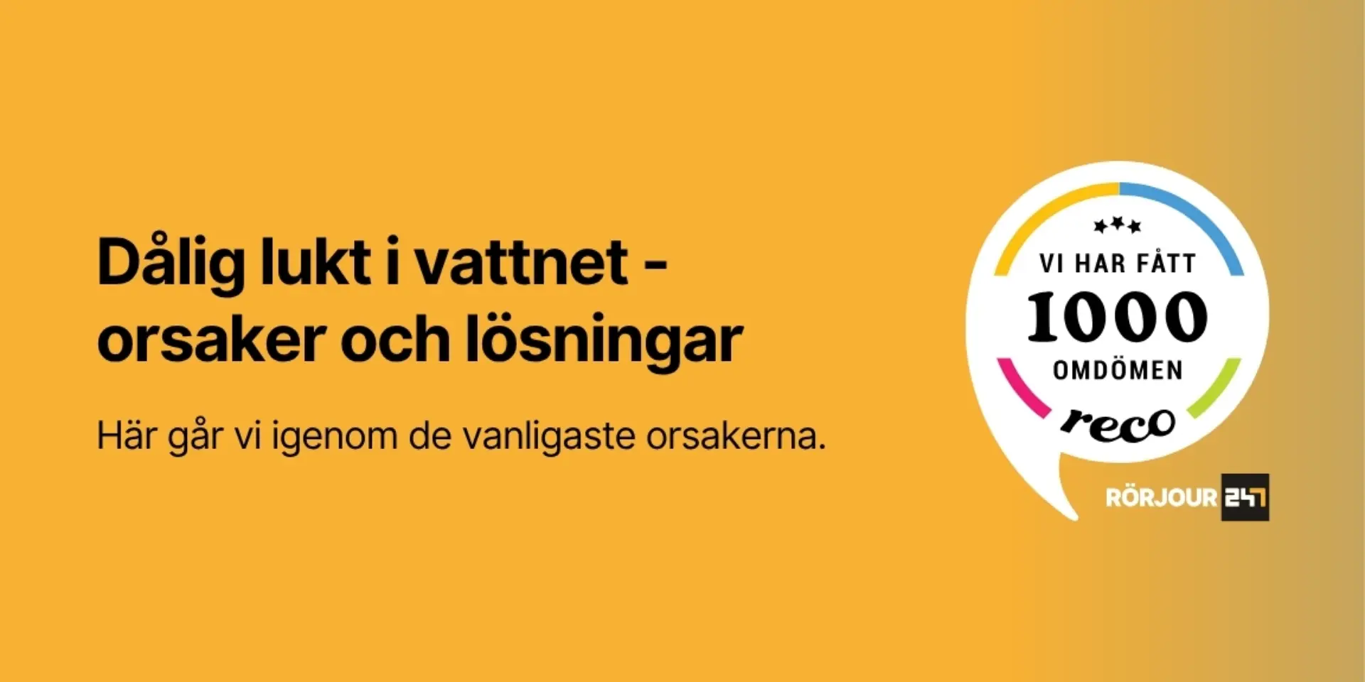Dalig lukt i vattnet orsaker och losningar