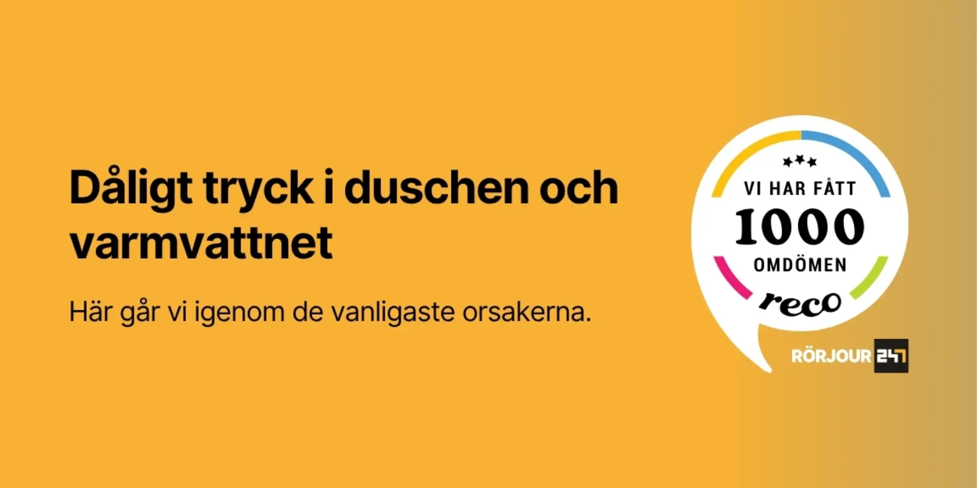 Daligt tryck i duschen och varmvattnet