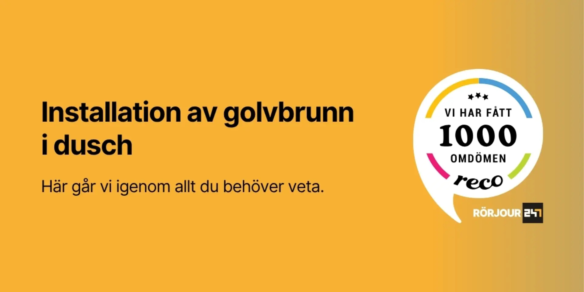 Installation av golvbrunn i dusch