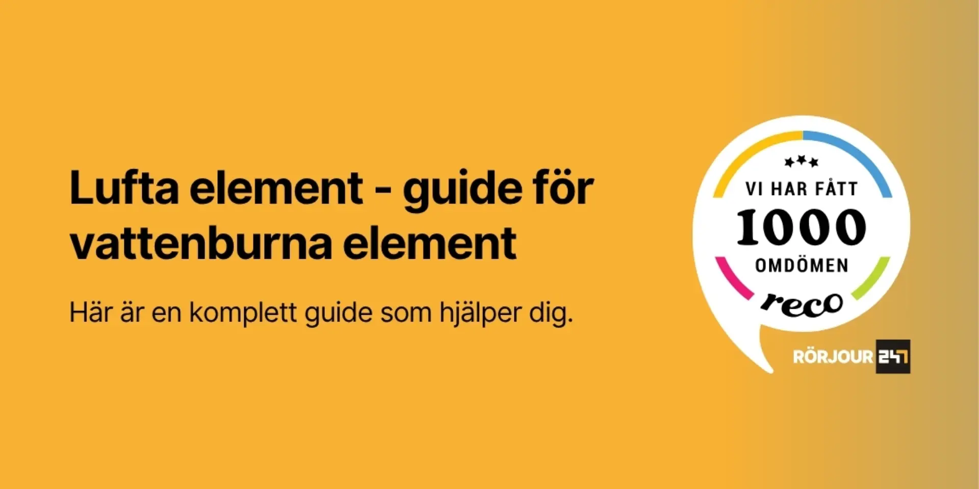 Lufta element guide for vattenburna element