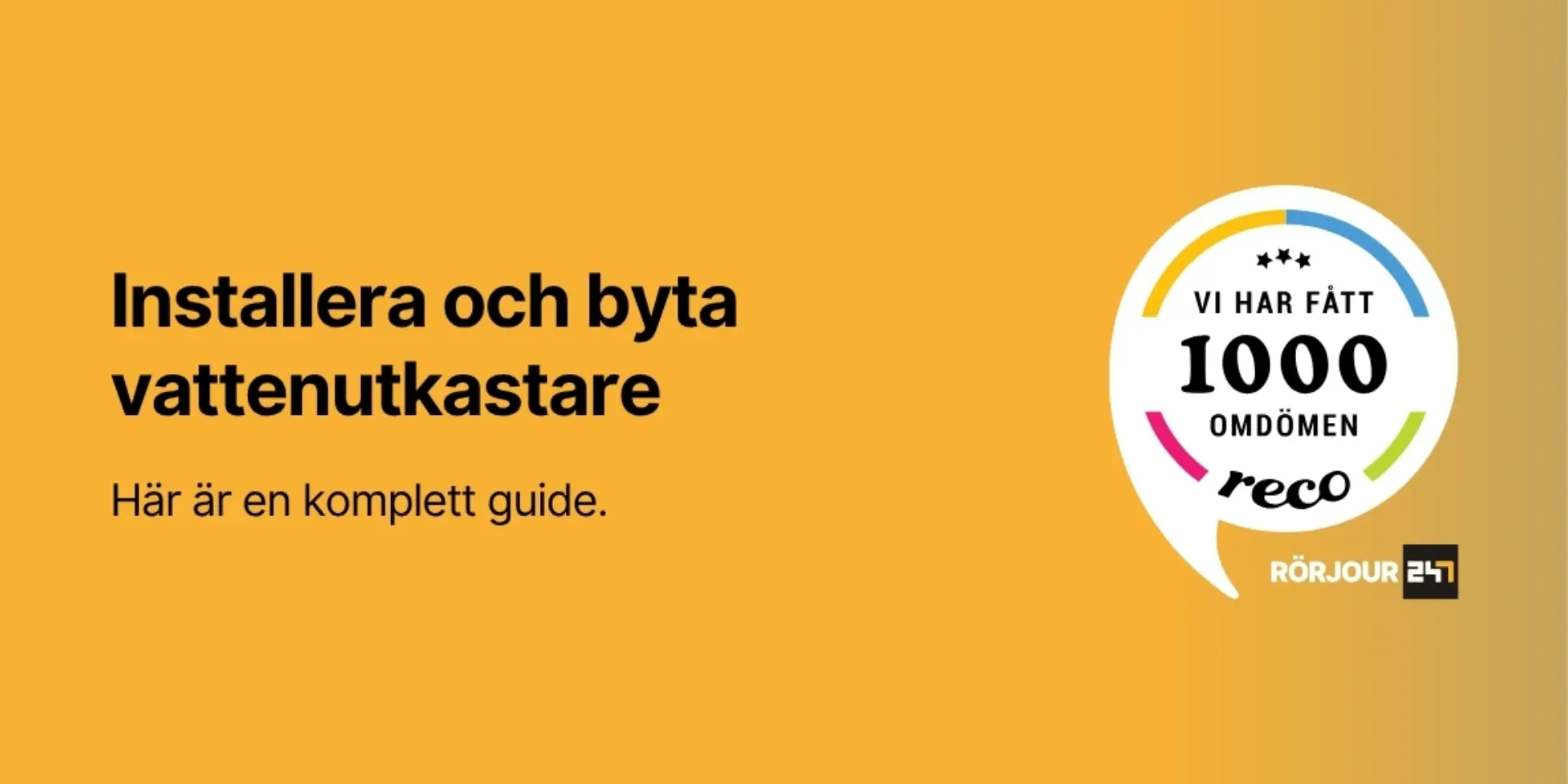 Installera och byta vattenutkastare jpg
