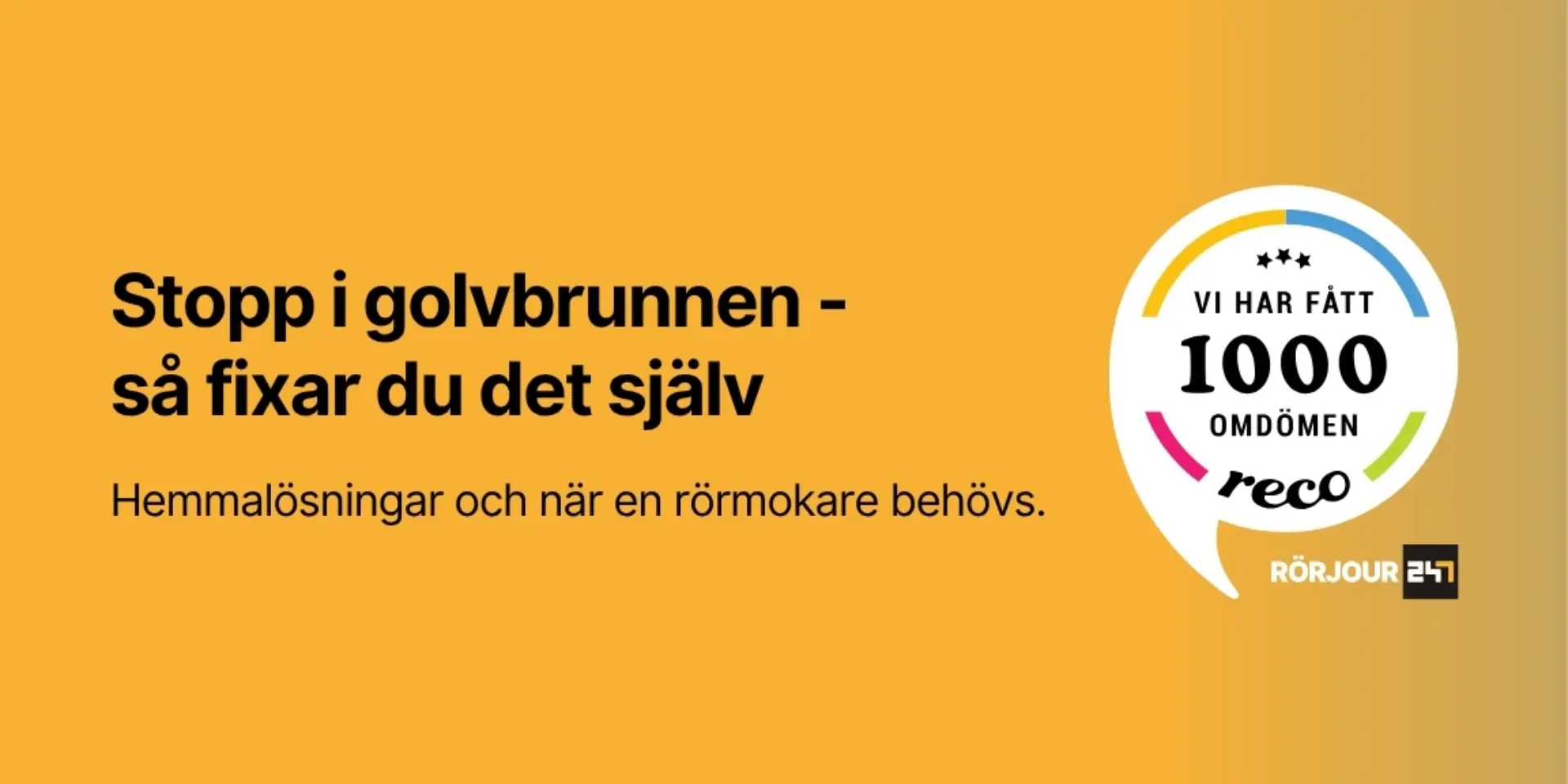Stopp i golvbrunnen sa fixar du det sjalv