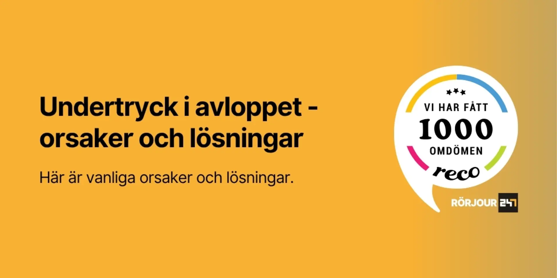 Undetryck i avloppet orsaker och losningar