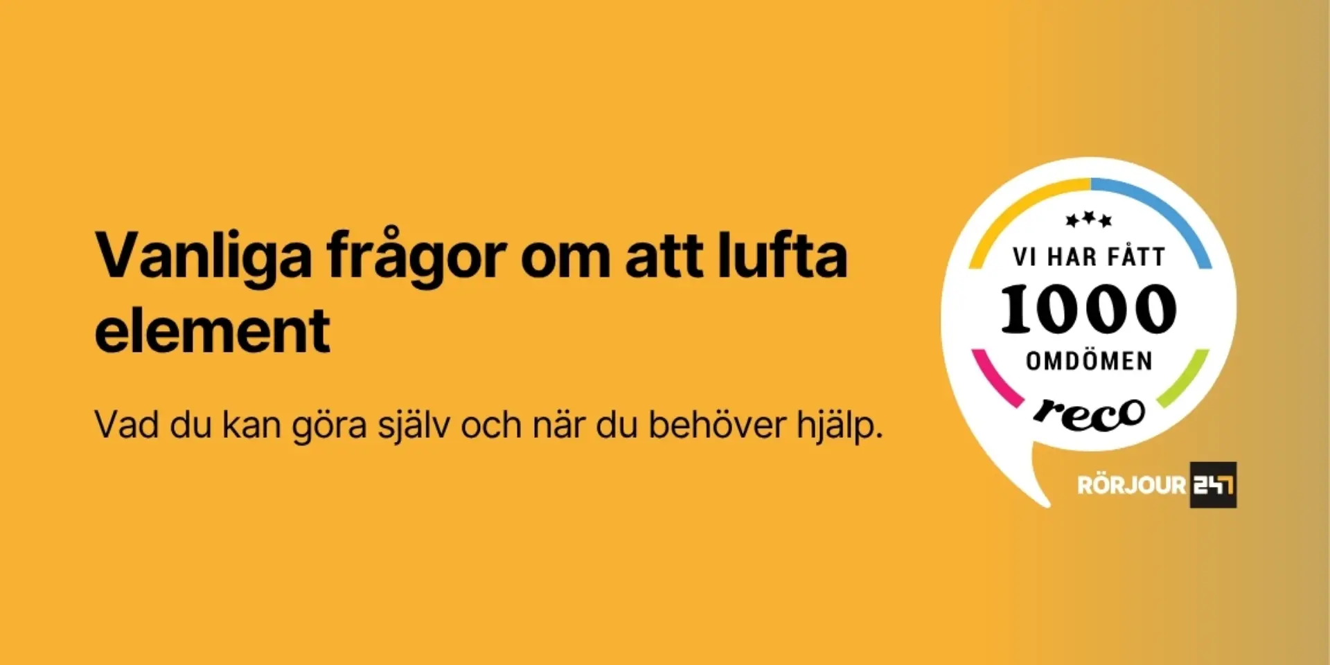Vanliga fragor om att lufta element