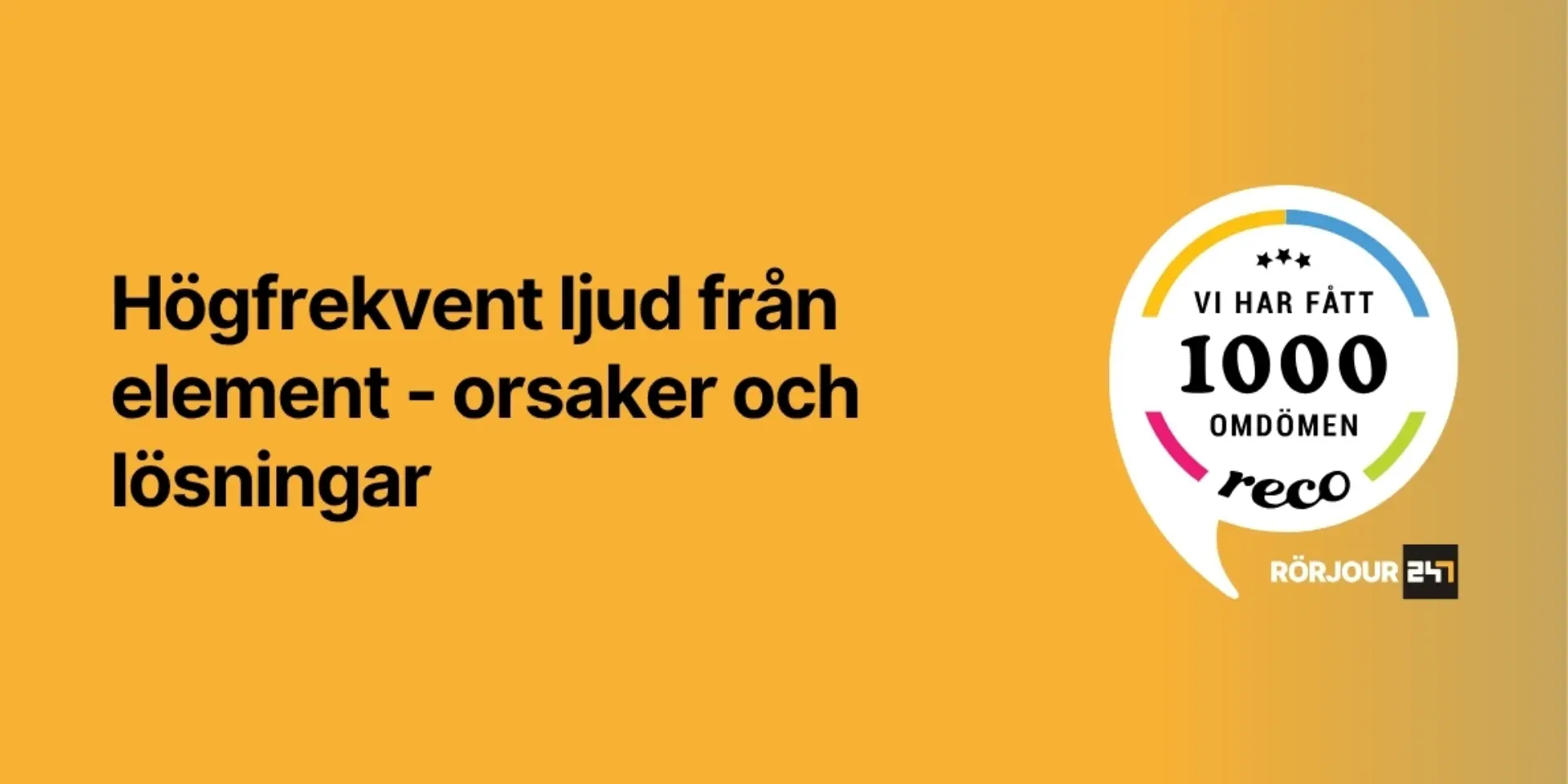 Hogfrekvent ljud fran element orsaker och losningar