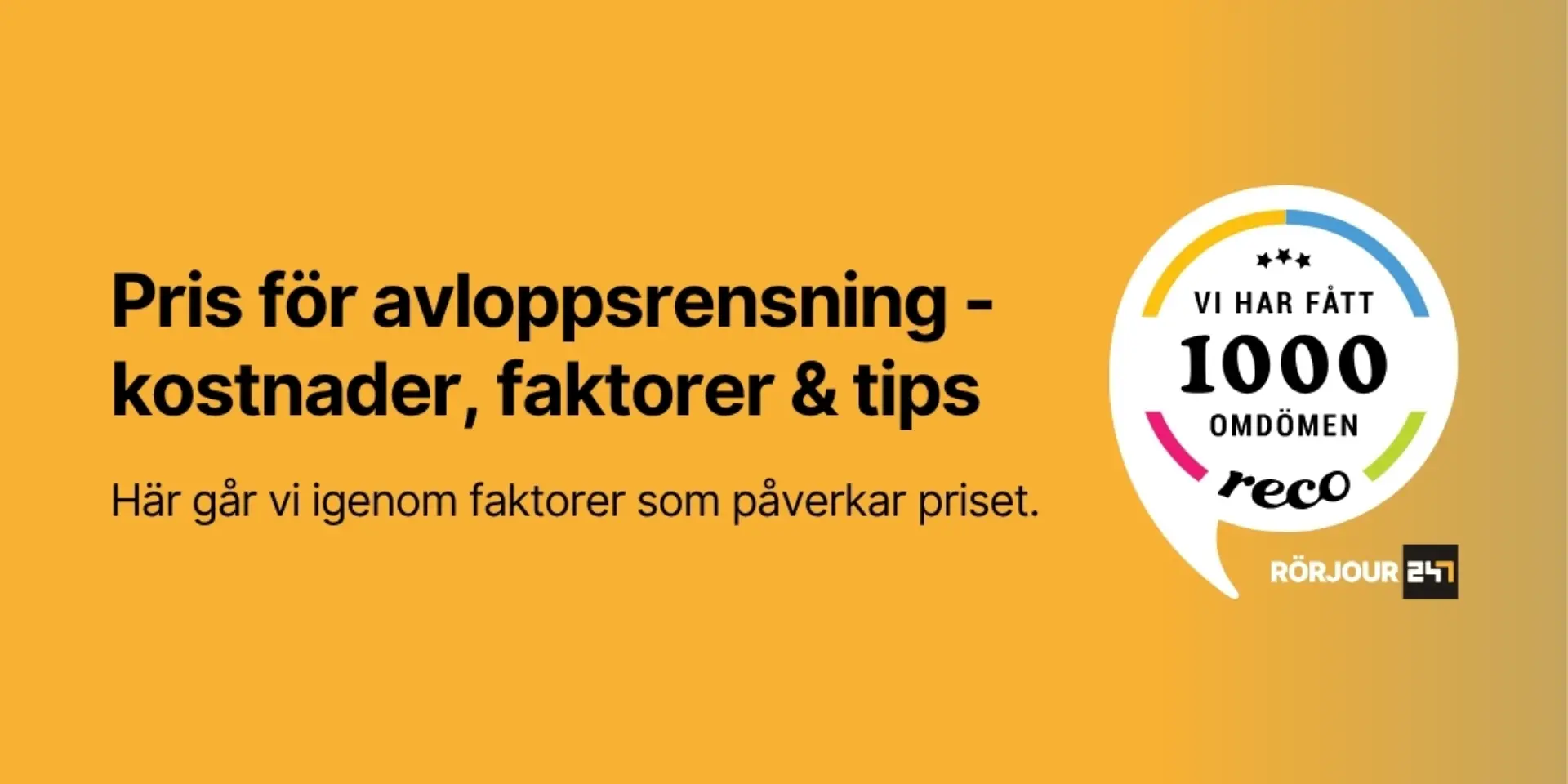 Pris for avloppsrensning kostnader faktorer och tips