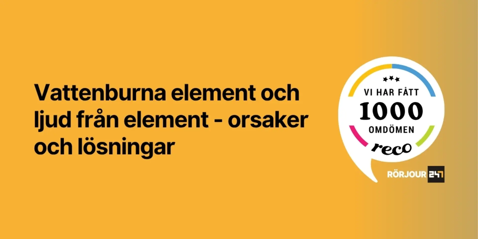 Vattenburna element och ljud fran element orsaker och losningar