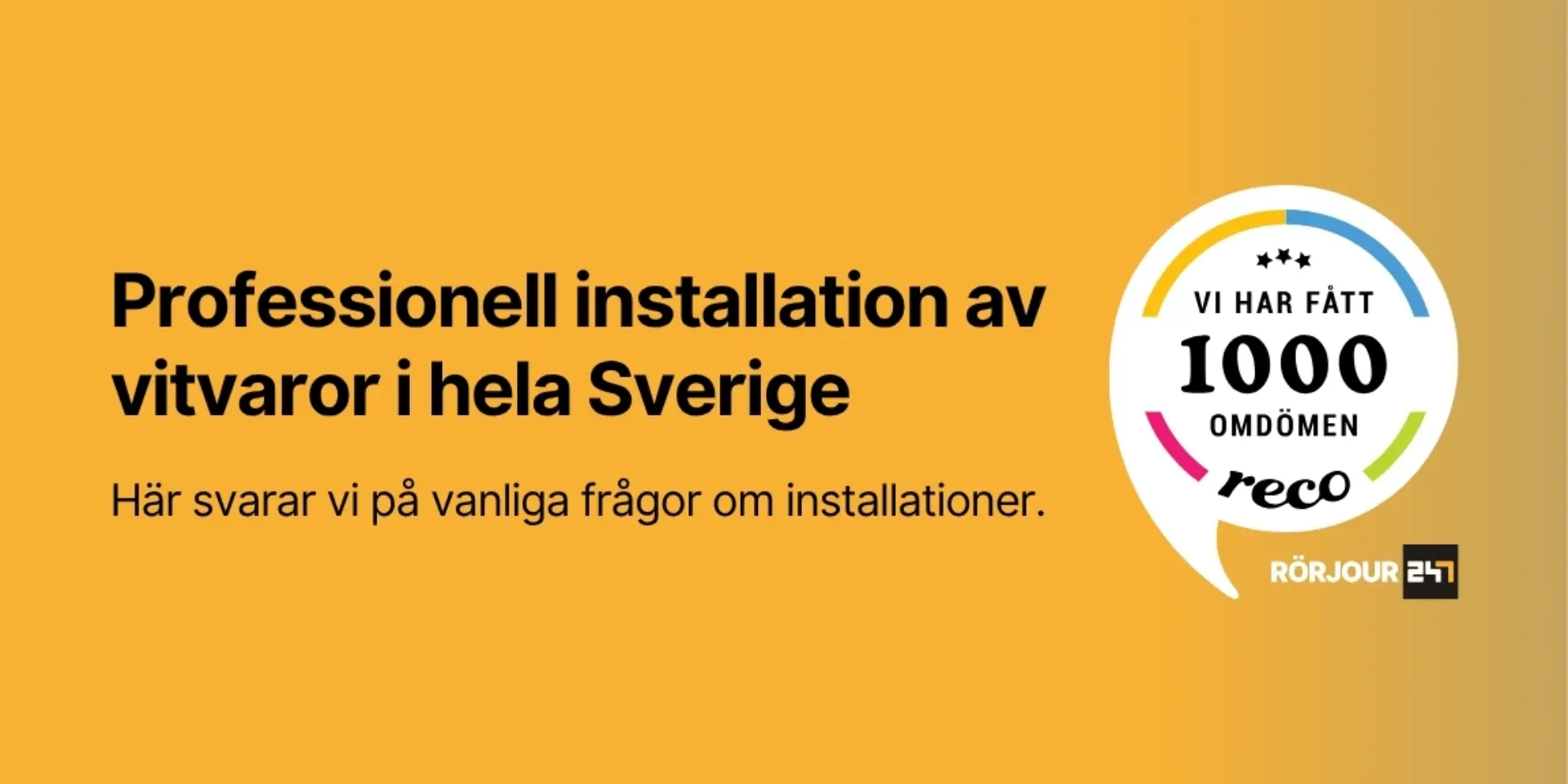 Professionell installation av vitvaror i hela Sverige
