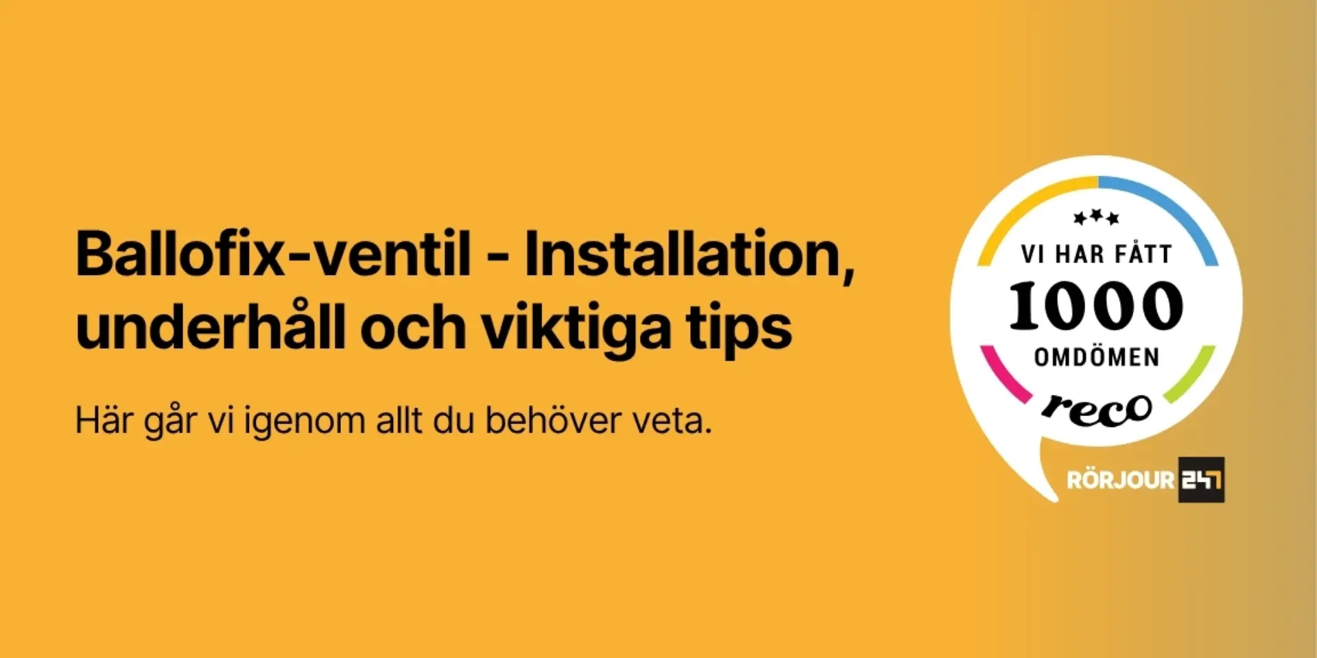 Ballofix ventil Installation underhall och viktiga tips