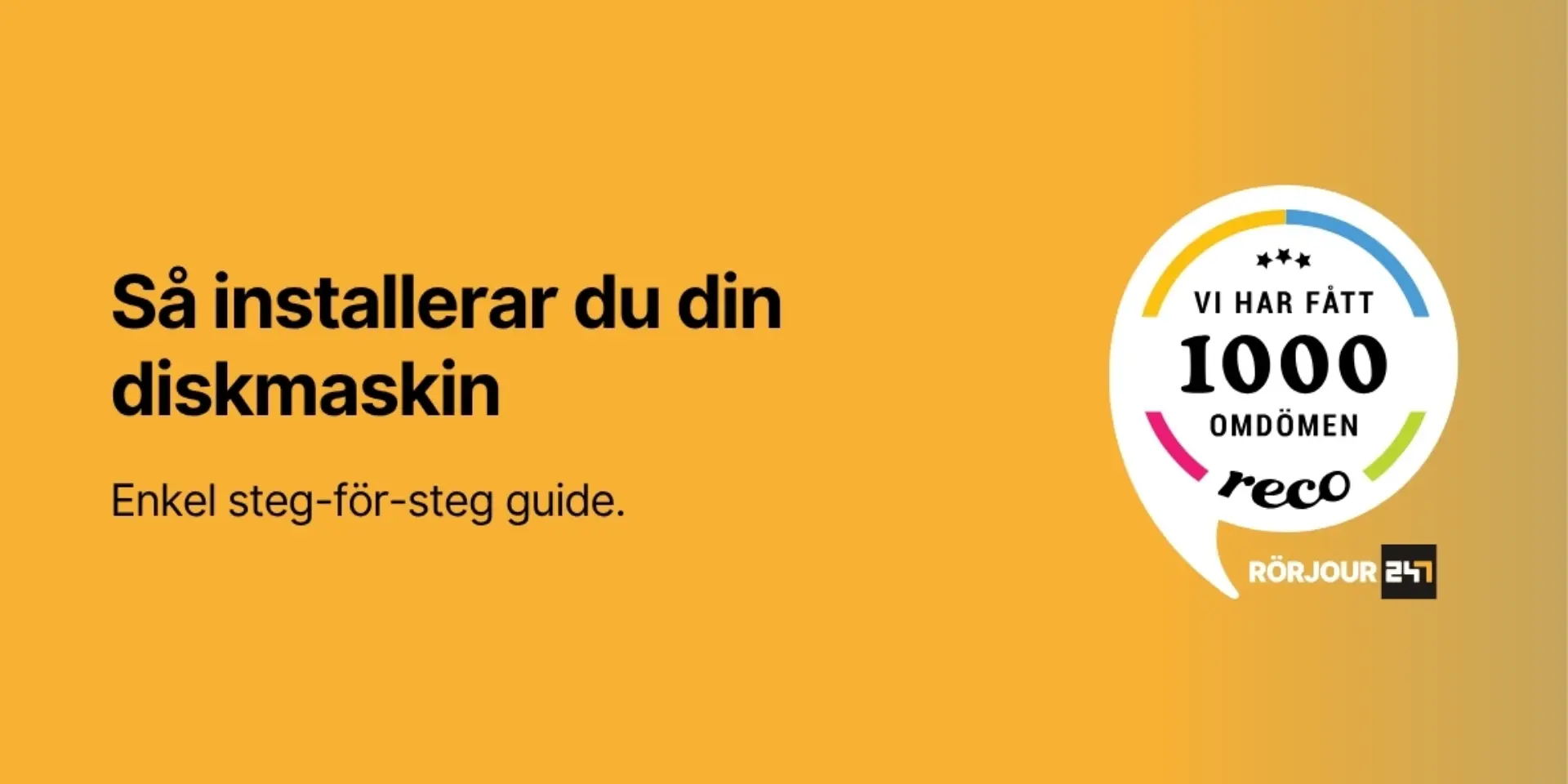 Sa installerar du din diskmaskin