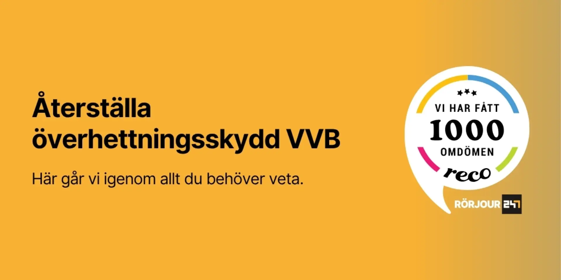 Aterstalla overhettningsskydd VVB