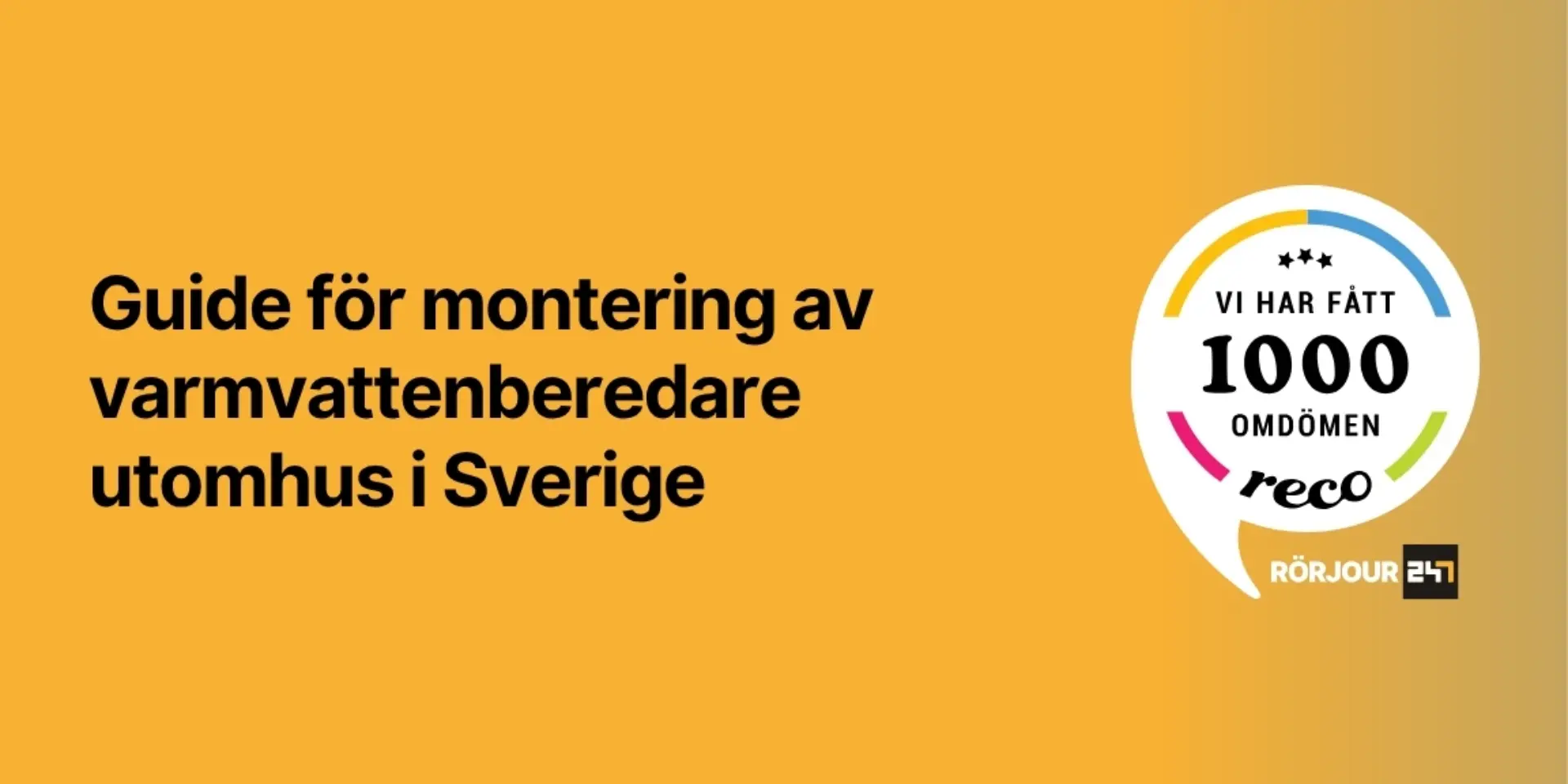 Guide for monteirng av varmvattenberedare utomhus i Sverige