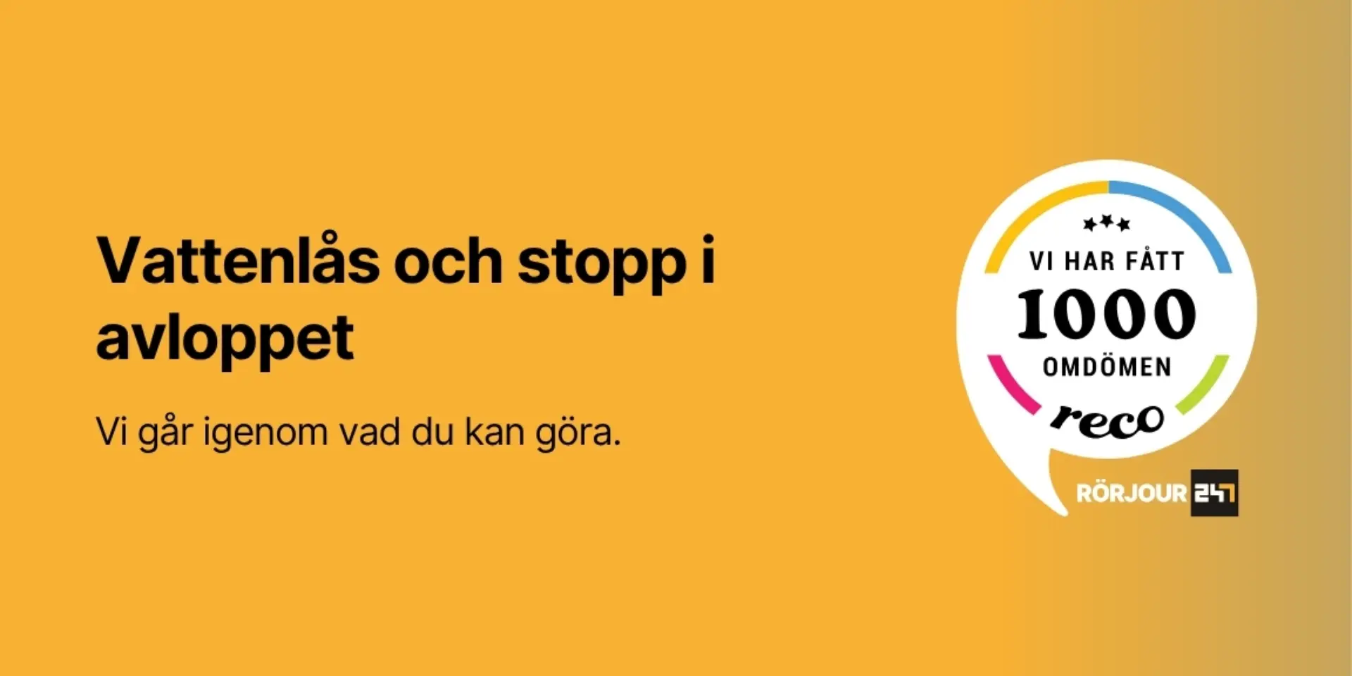 Vattenlas och stopp i avloppet