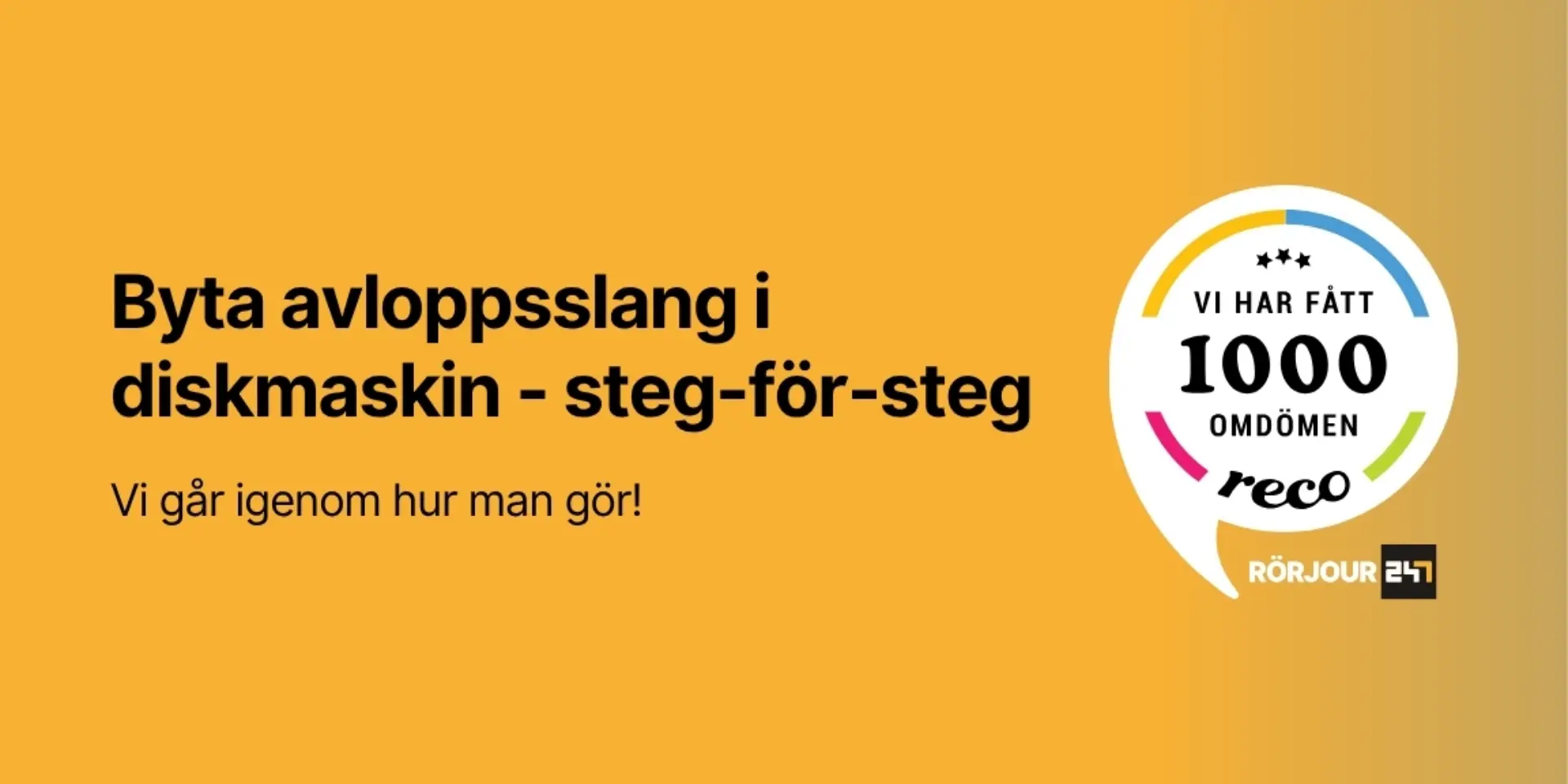 Byta avloppsslang i diskmaskin steg for steg