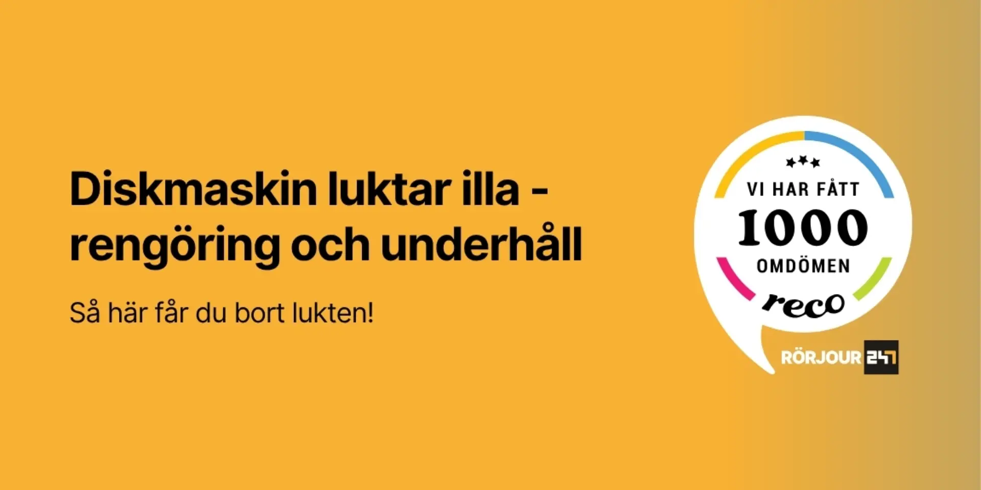 Diskmaskin luktar illa rengoring och underhall