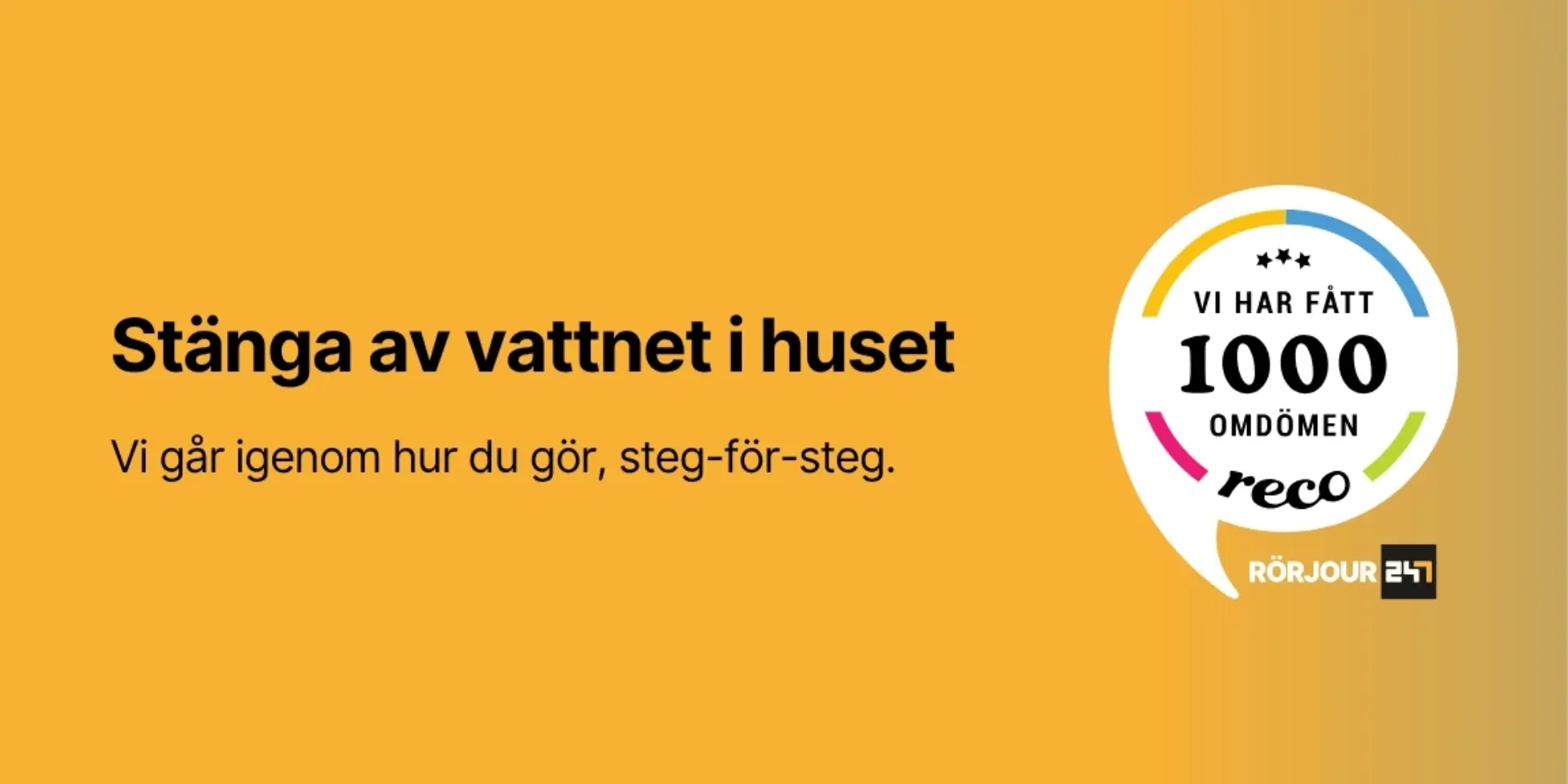 Stanga av vattnet i huset