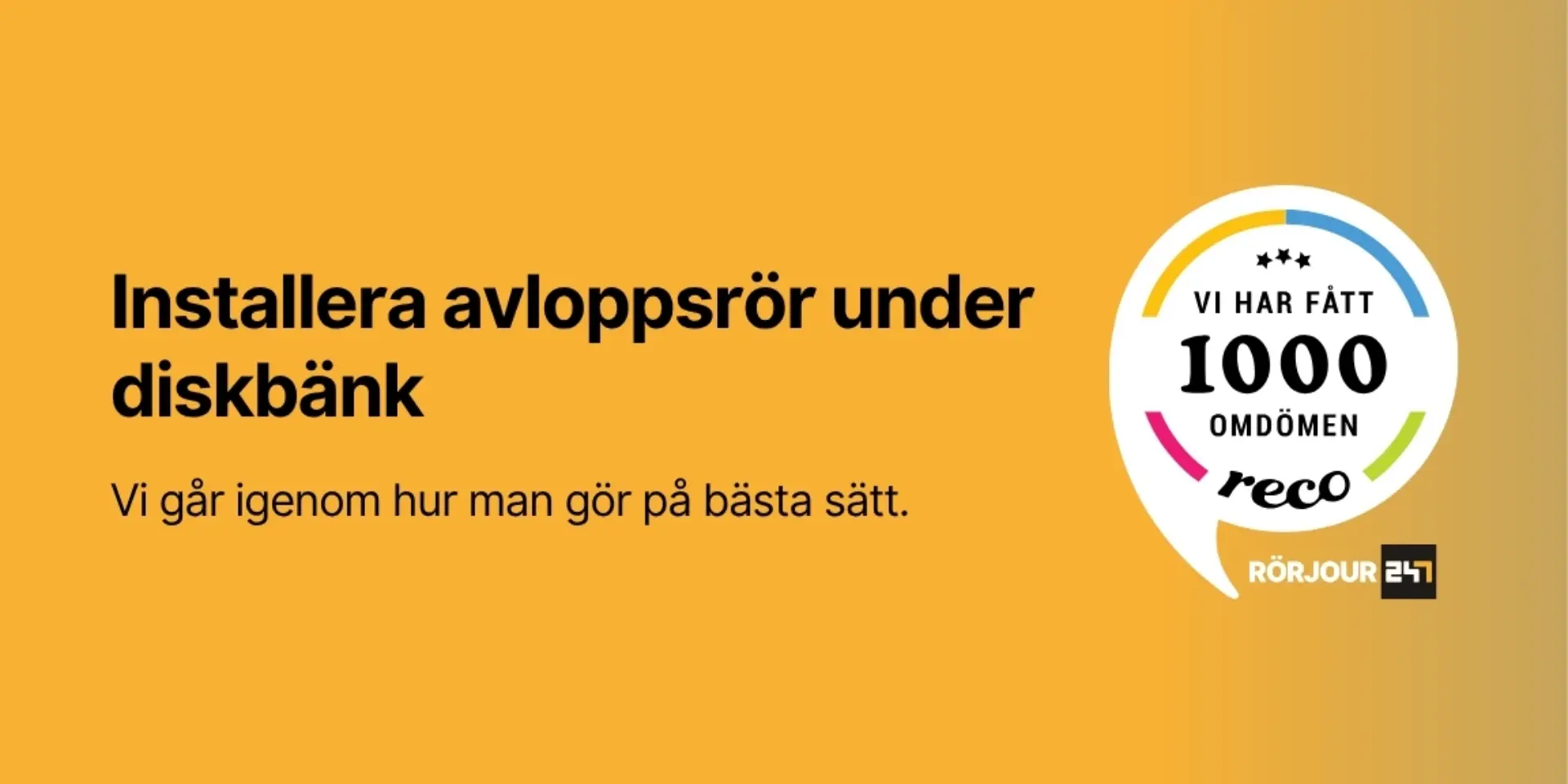 Installera avloppsror under diskbank