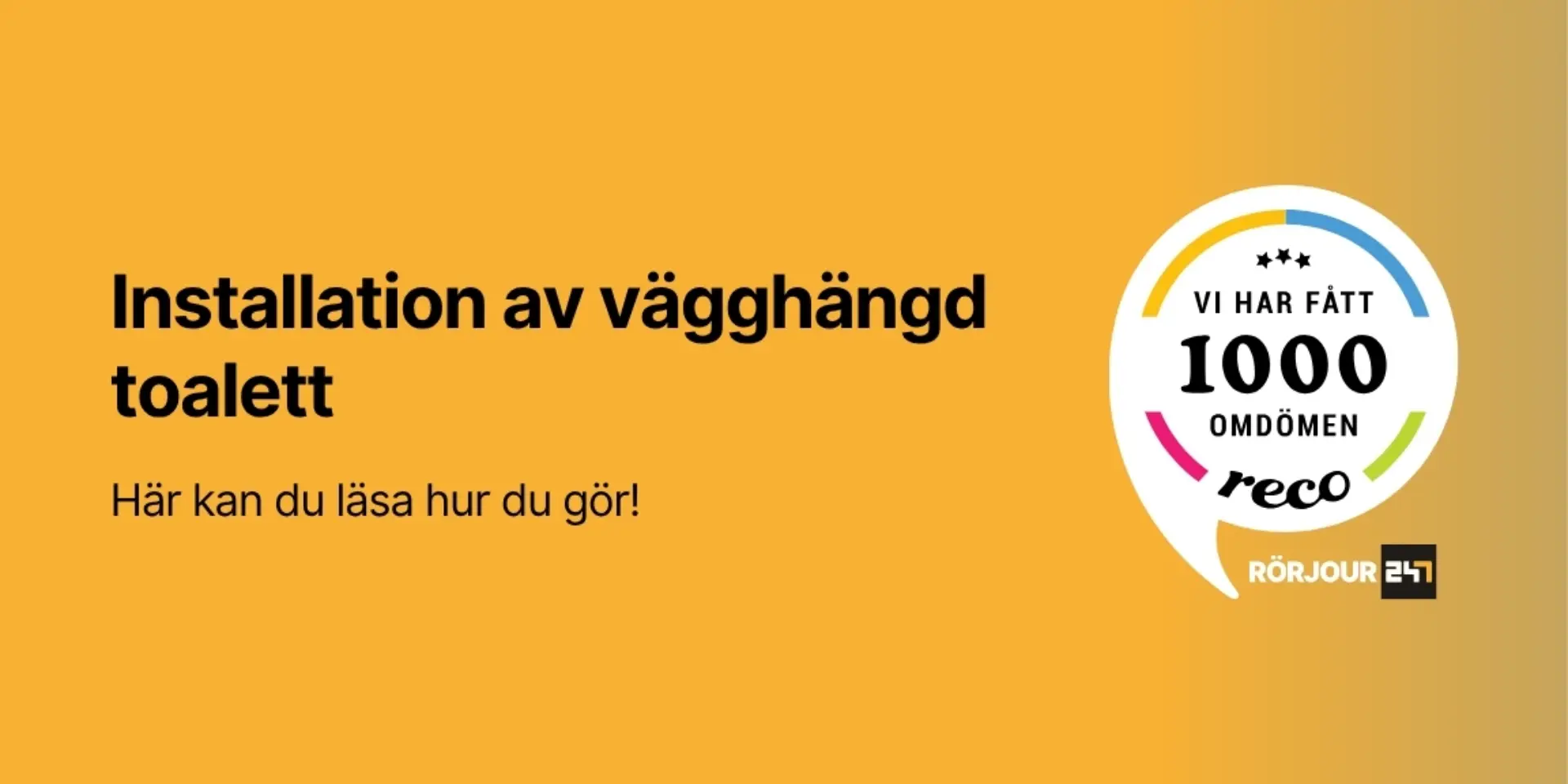 Installation av vagghangd toalett