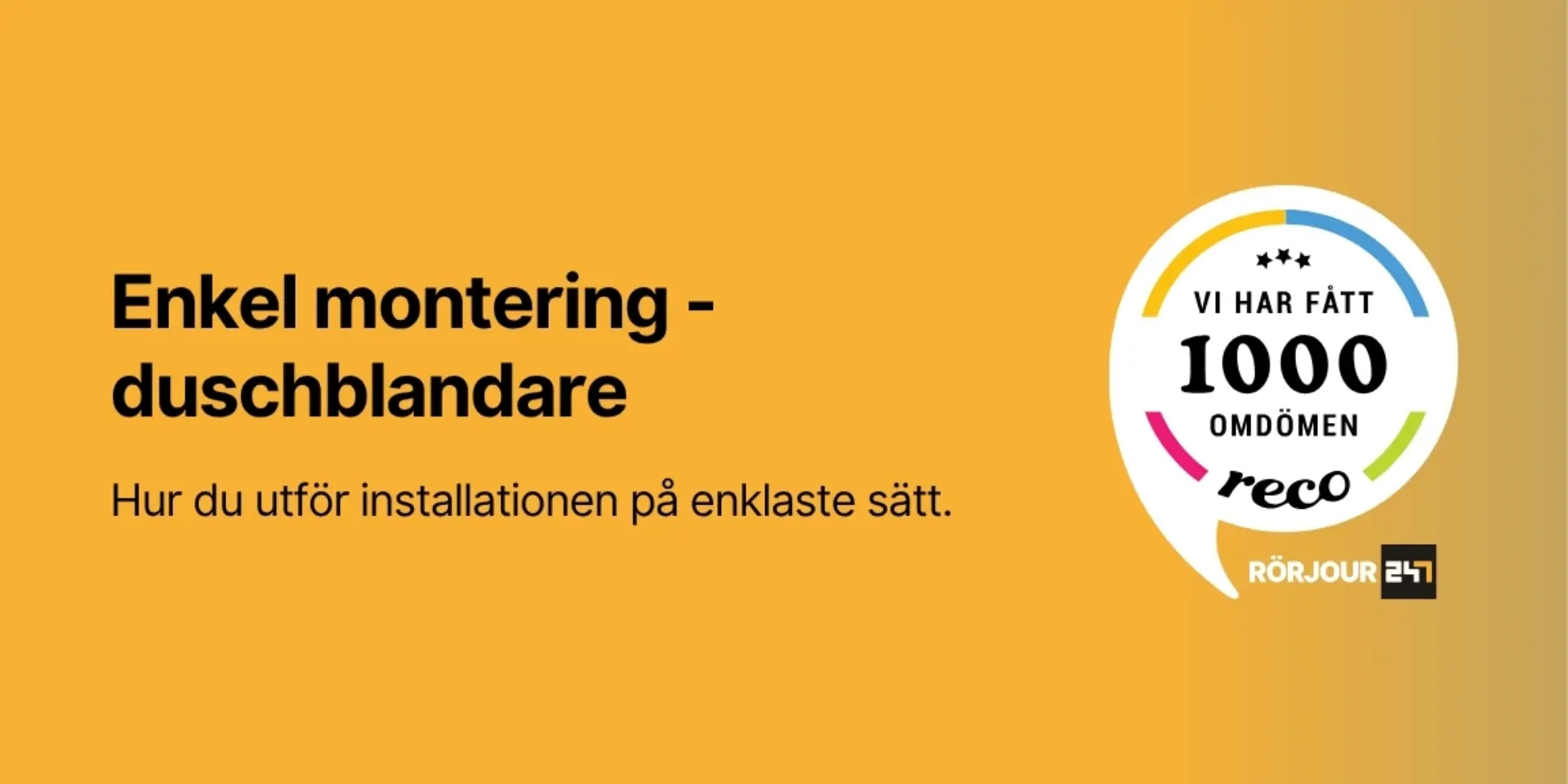 Enkel montering duschblandare