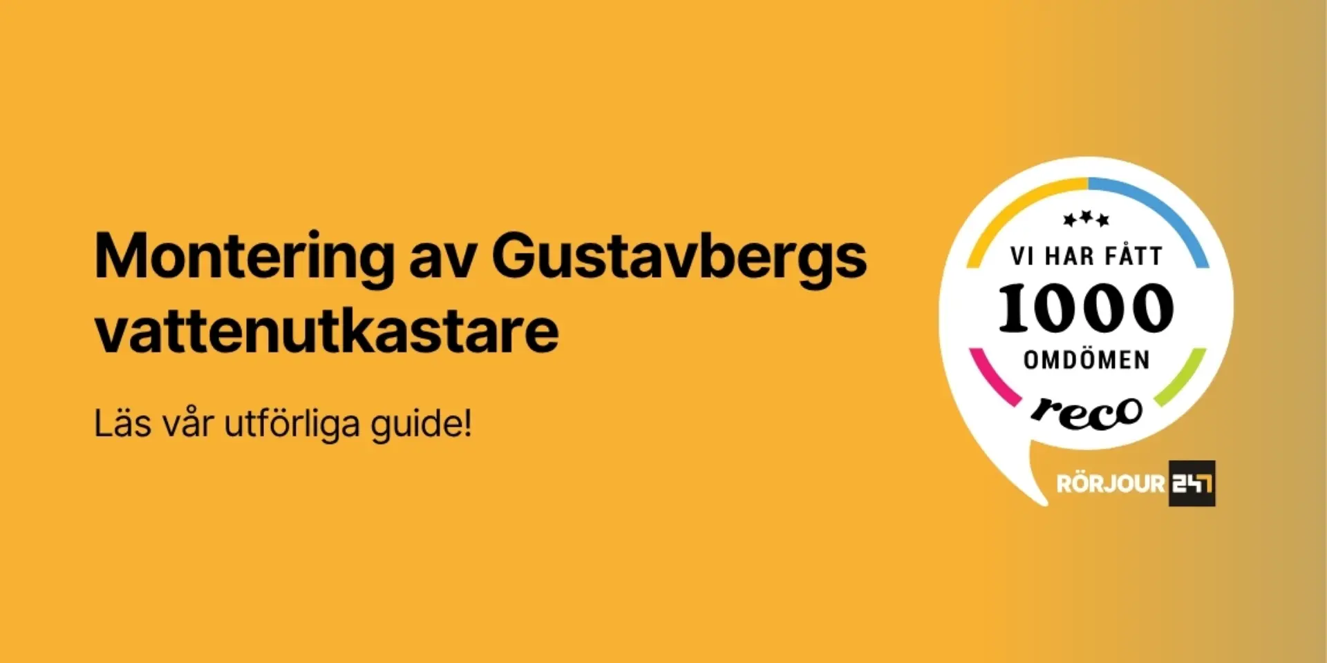Montering av Gustavbergs vattenutkastare