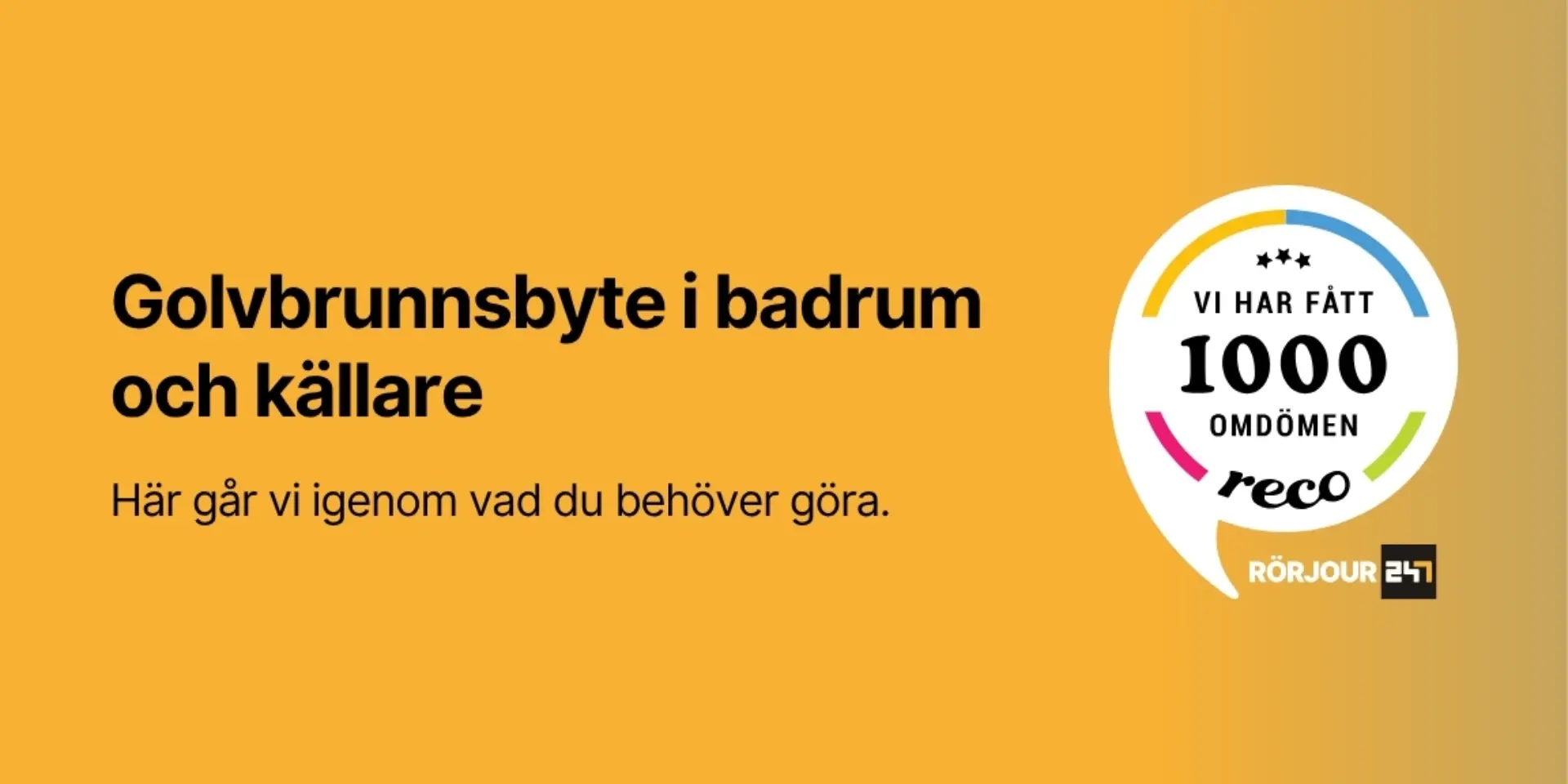 Golvbrunnsbyte i badrum och kallare