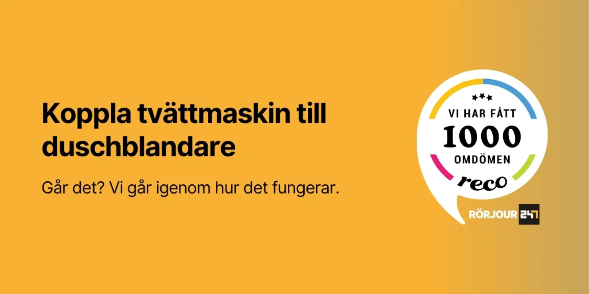 Koppla tvattmaskin till duschblandare