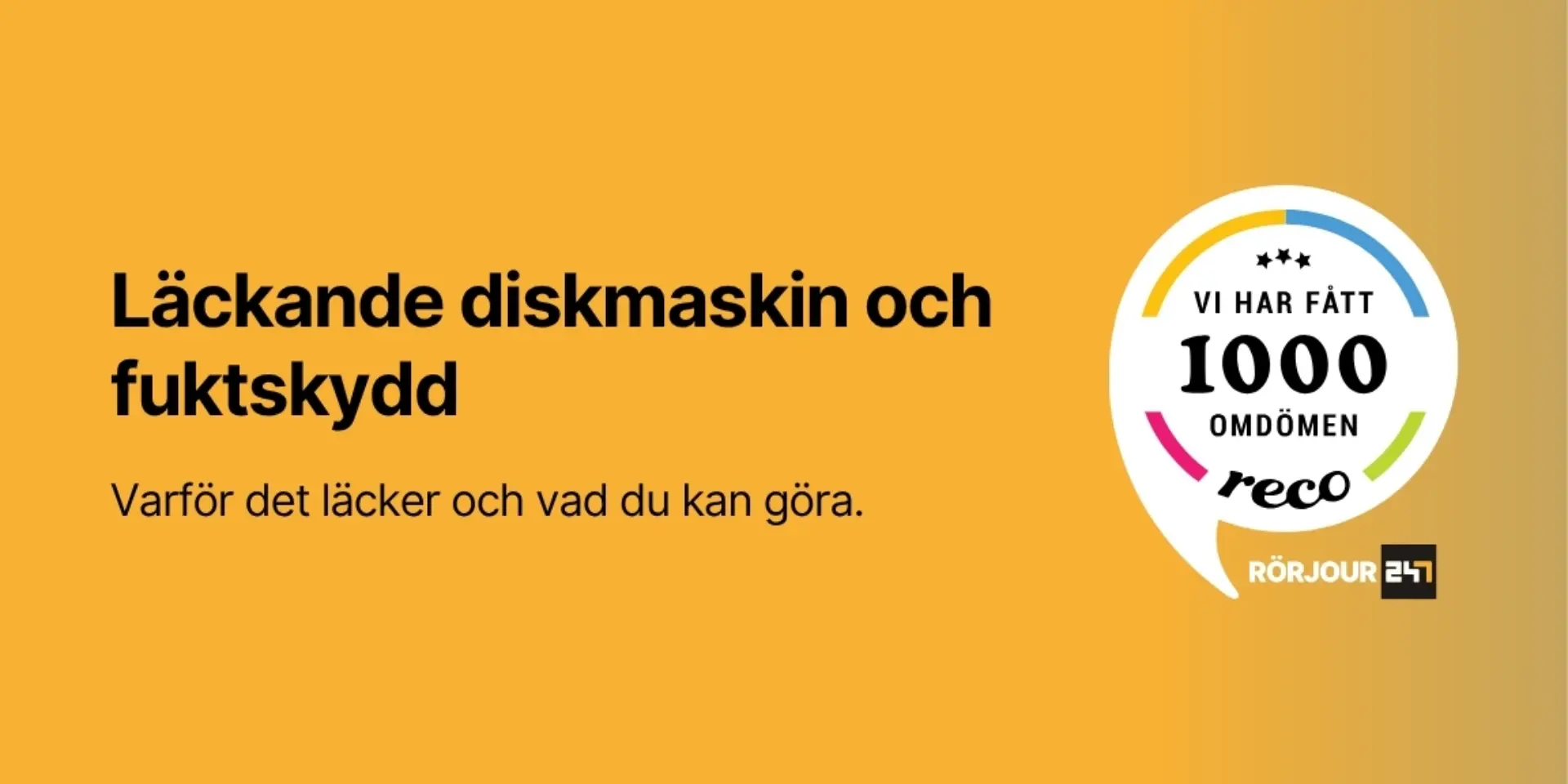 Lackande diskmaskin och fuktskydd