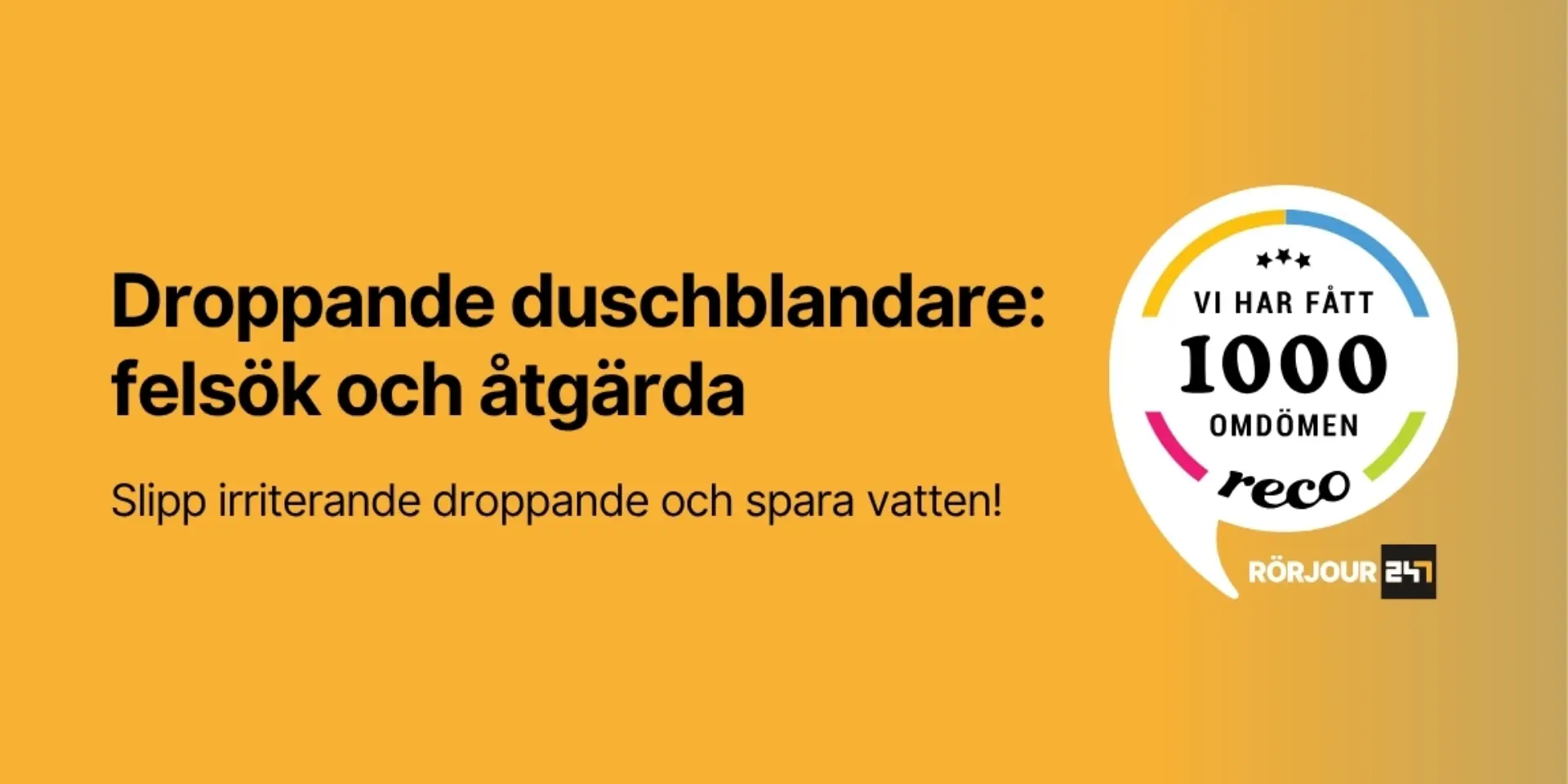 Droppande duschblandare felsok och atgarda