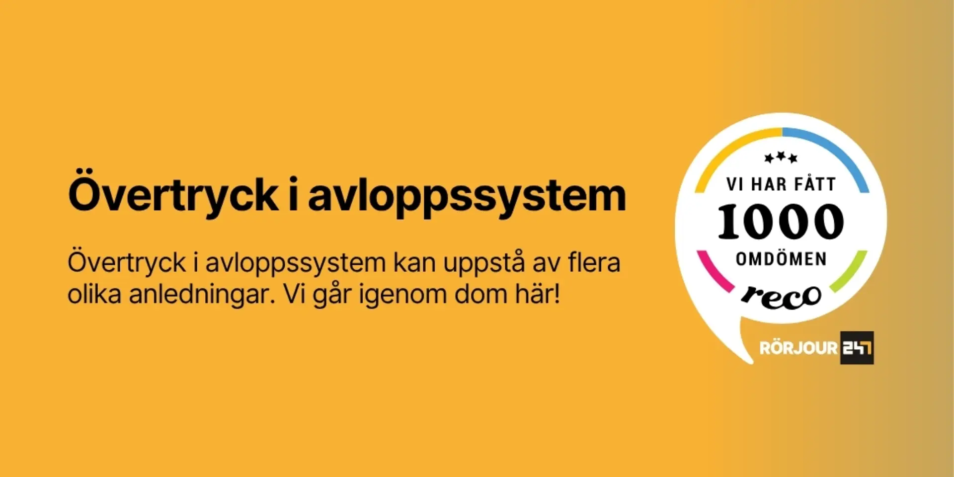 Overtryck i avloppssystem