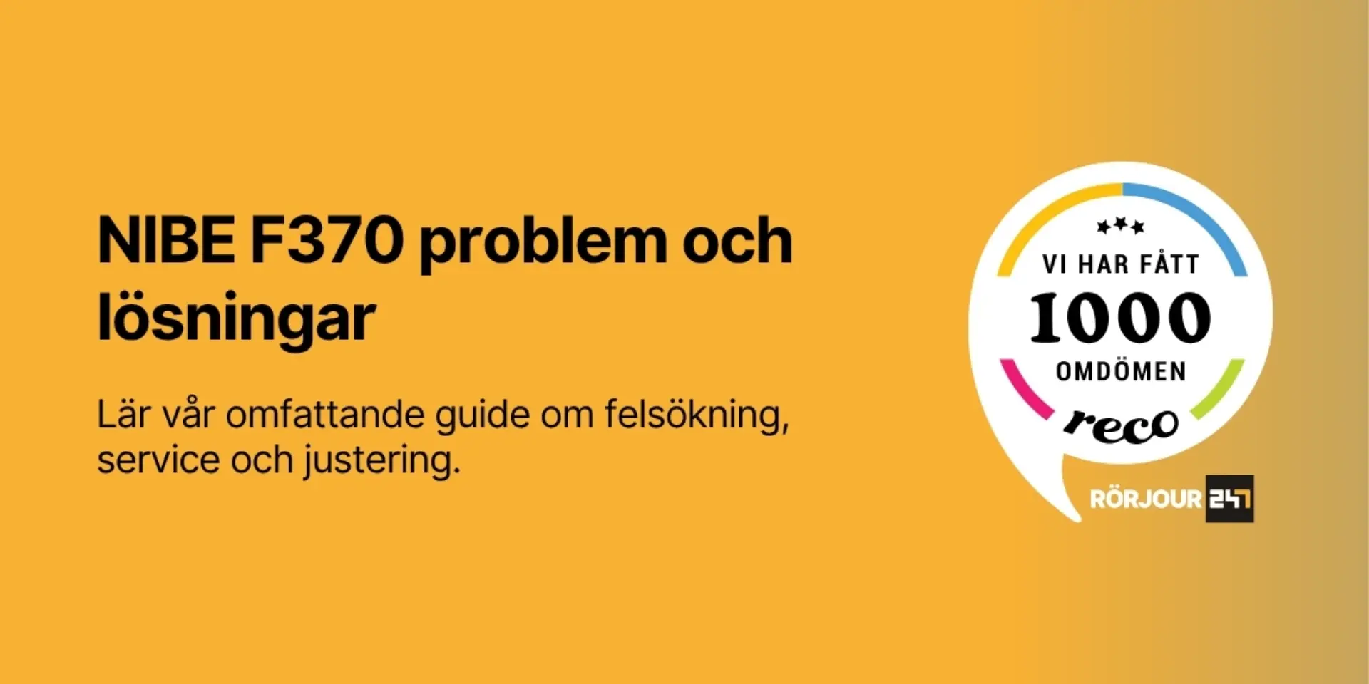 NIBE F370 problem och losningar