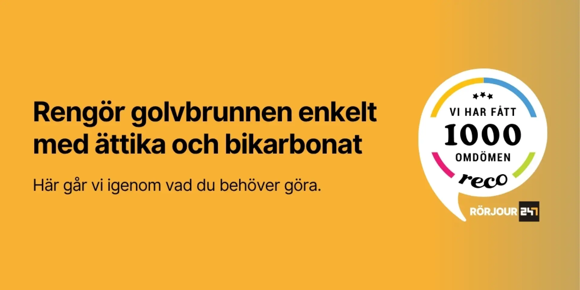 Rengor golvbrunnen enkelt med attika och bikarbonat