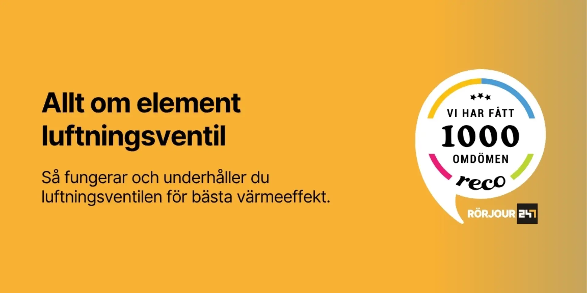 Allt om element luftningsventil