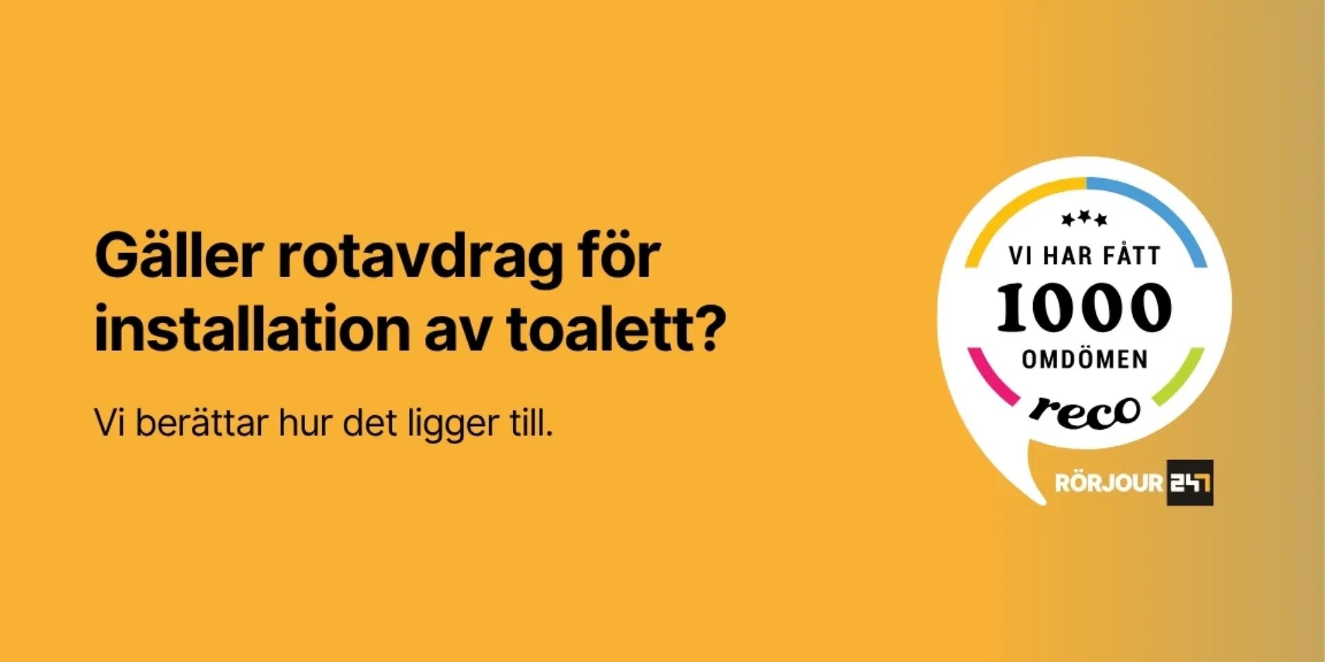 Galler rotavdrag for installation av toalett