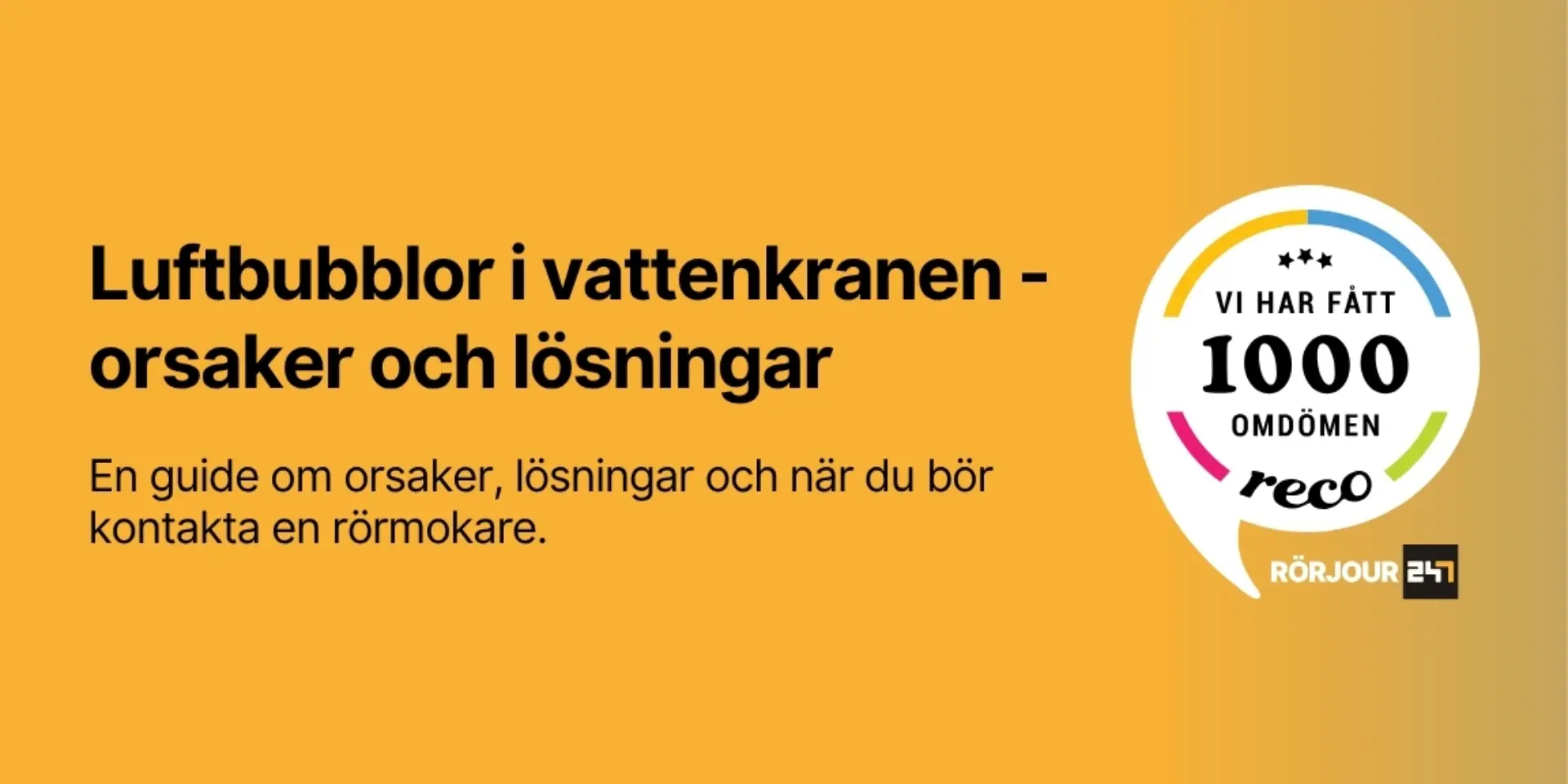 Luftbubblor i vattenkranen orsaker och losningar