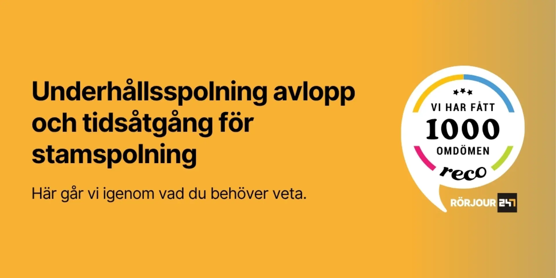 Underhallsspolning avlopp och tidsatgang for stamspolning